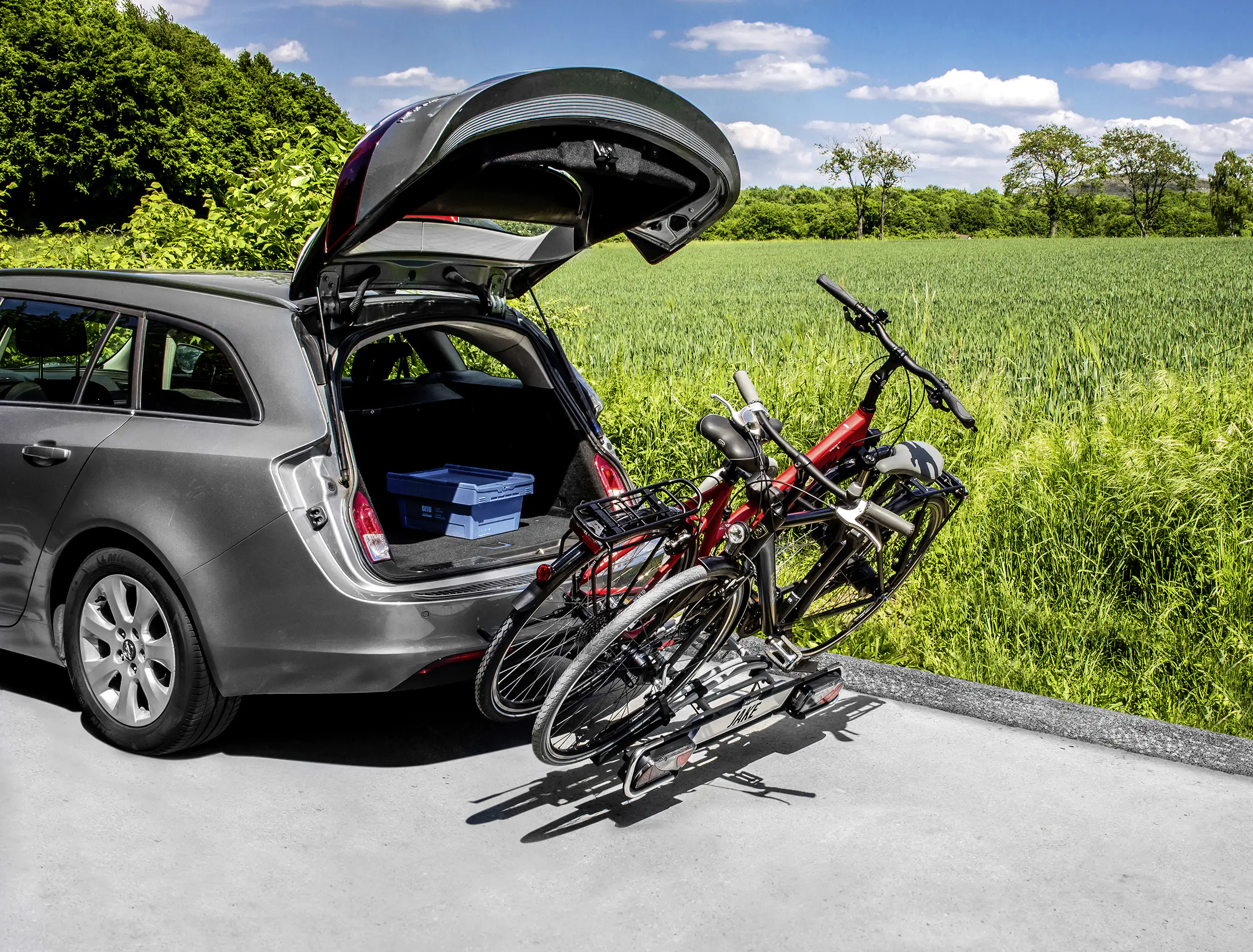 EUFAB Fahrradheckträger Jake für 2 Fahrräder abklappbar