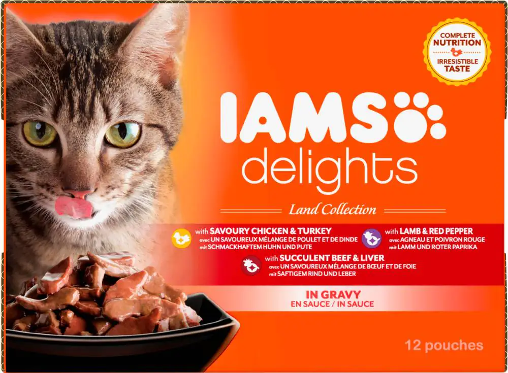 Iams Delights Katzennassfutter Land Collection in Sauce 12 x 85 g