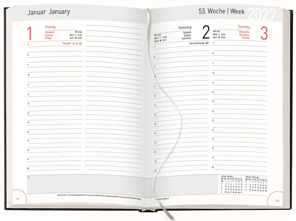 Korsch Kalender Buch Chef-Timer Balaton 2027 blau