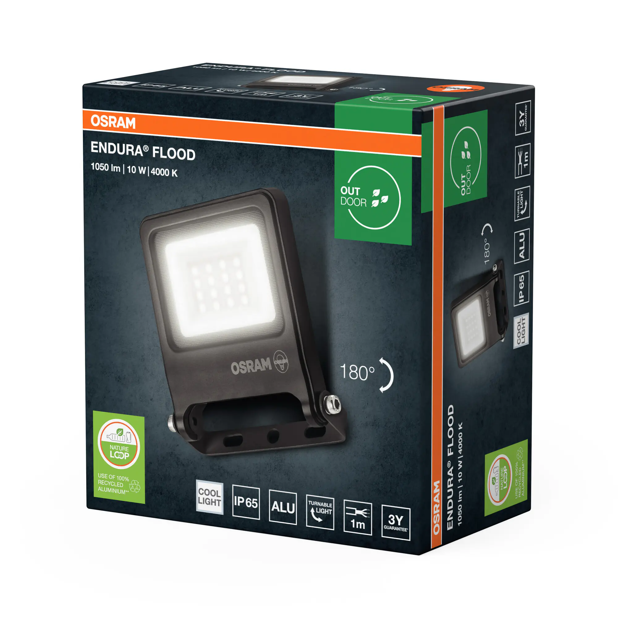 Osram Außenleuchte ENDURA Flood 10W PCR dunkelgrau kaltweiß Osram Außenleuchte ENDURA Flood 10W PCR dunkelgrau kaltweiß