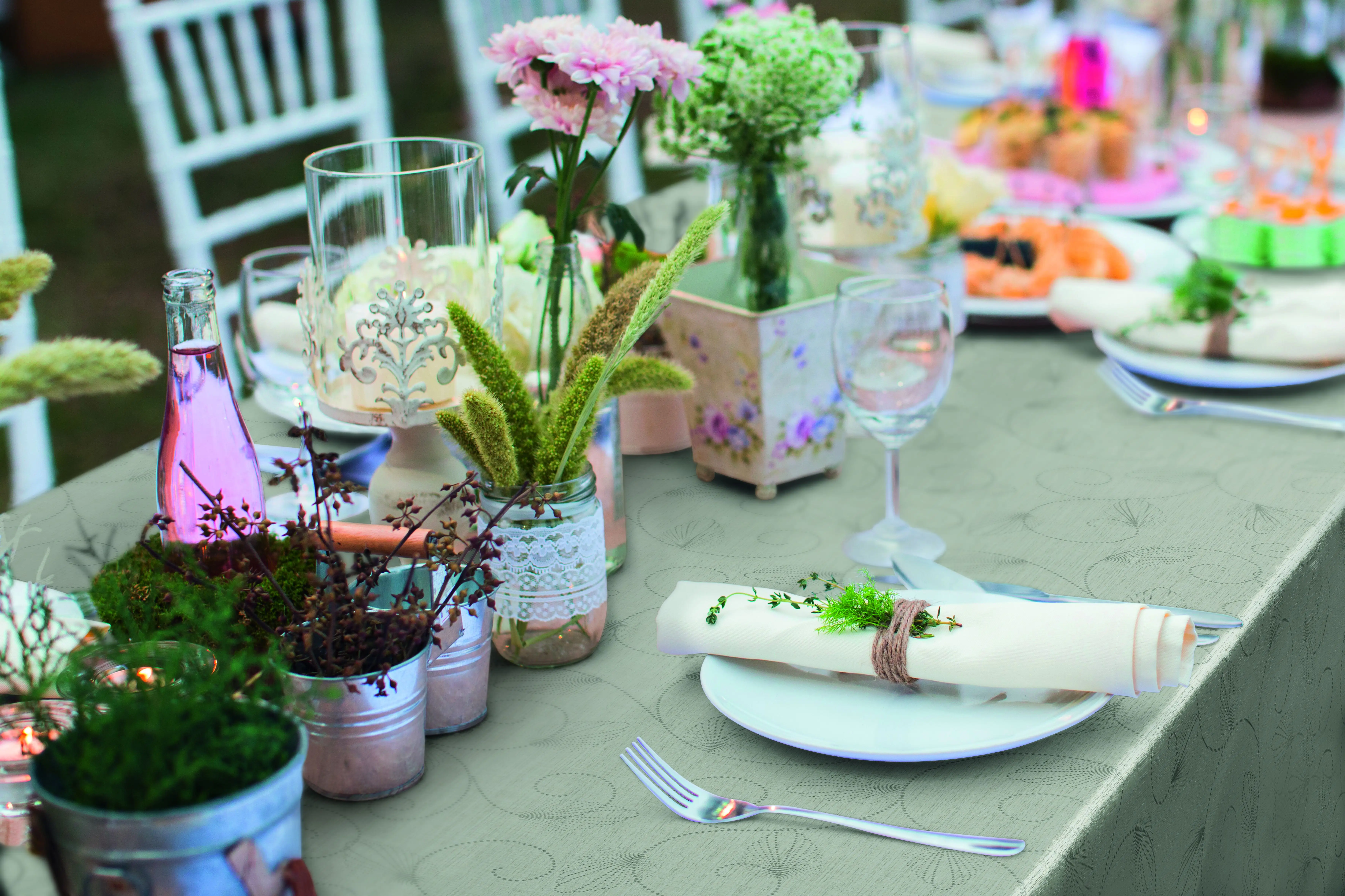 d-c-table® Tischdecke Monte Carlo Jolice 140 x 180 cm, creme