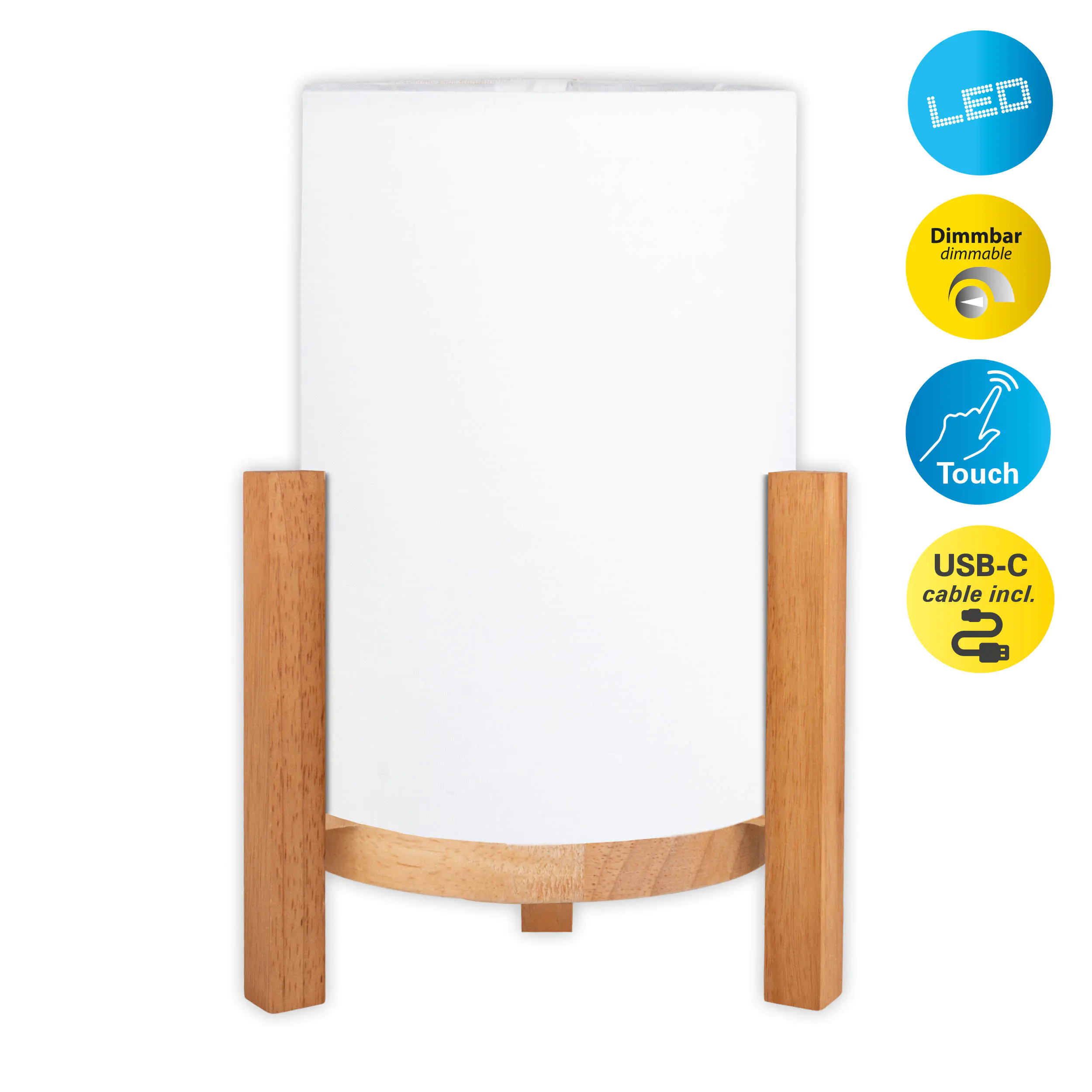 Light & More LED Akku-Tischleuchte Madita weiß dimmbar