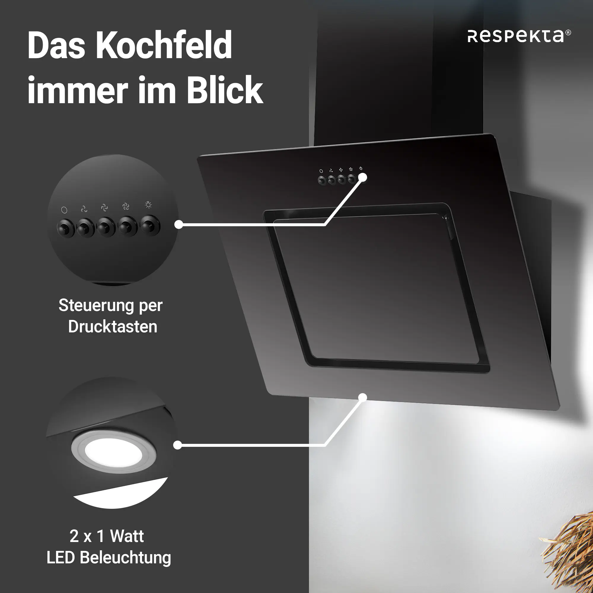 respekta Schräghaube CH22010SBZ 60 cm respekta Schräghaube CH22010SBZ 60 cm