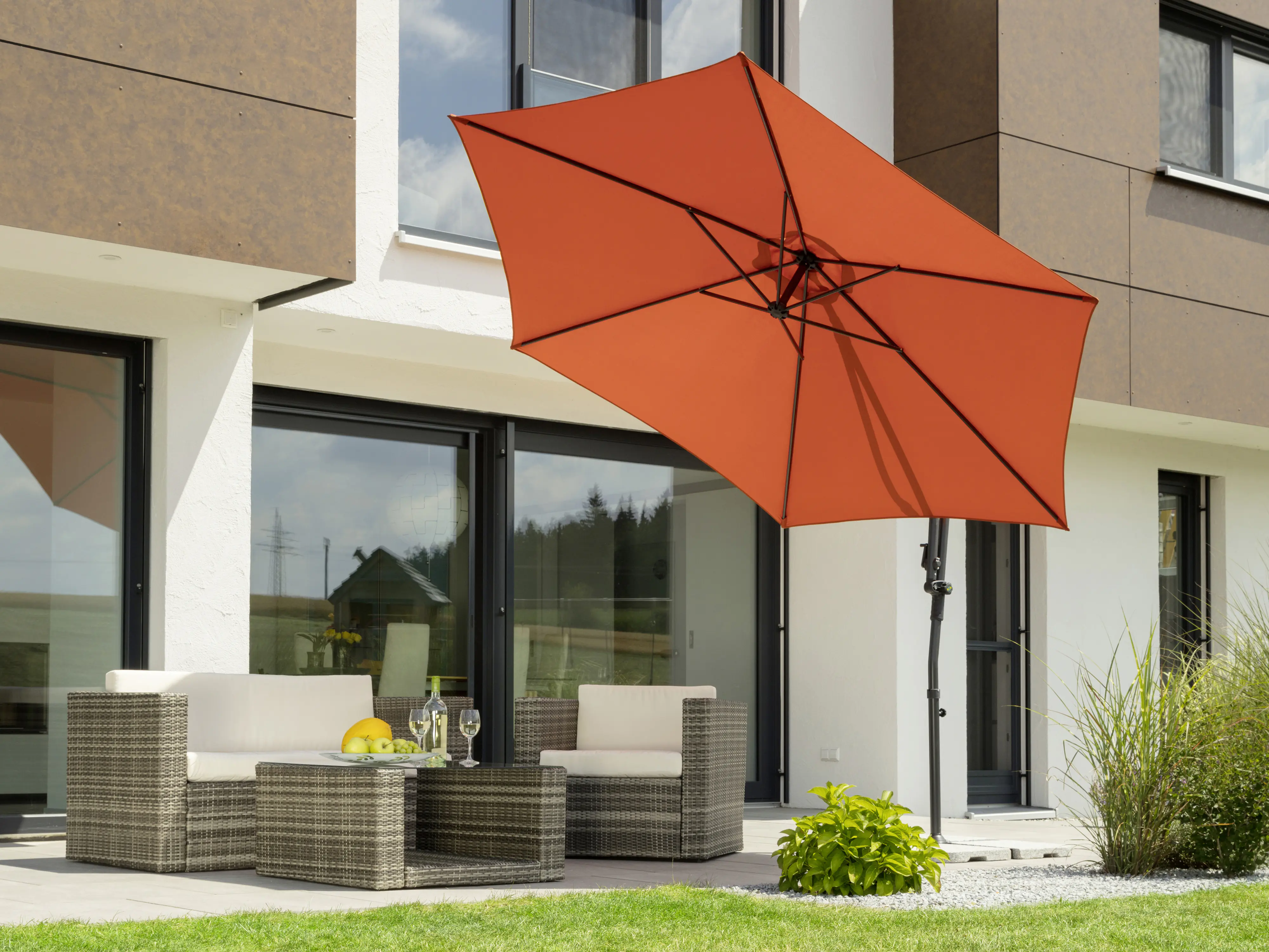 Schneider Ampelschirm Genua terracotta Ø 300 cm Schneider Ampelschirm Genua terracotta Ø 300 cm