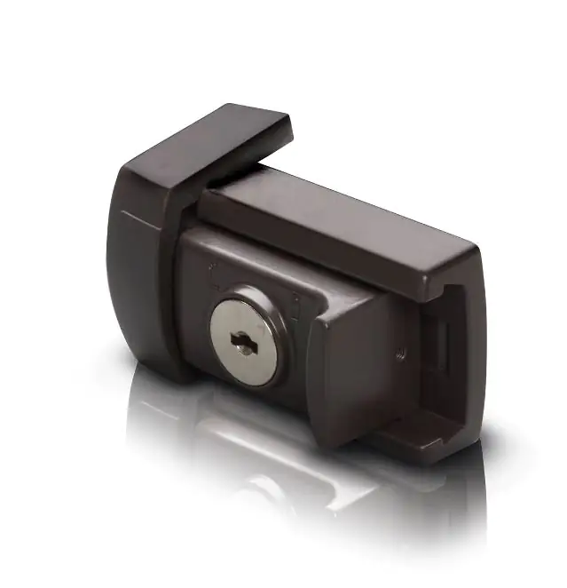 Burg Wächter Tür-Fensterriegel 80 x 45 mm  braun mit Schlüssel braun mit Schlüssel