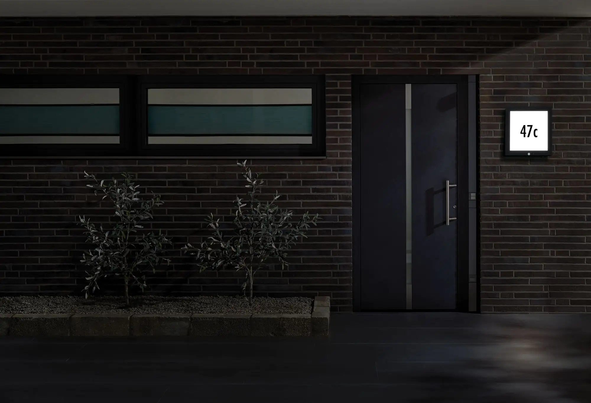 4000870942550_6 Paulmann LED Outdoor Panel 40 cm anthrazit Hausnummer Bewegungsmelder IP 44