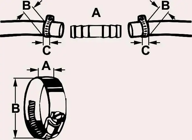Cornat Schlauchverbinder 12,7 mm (1/2"), inkl. 2 Klemmen