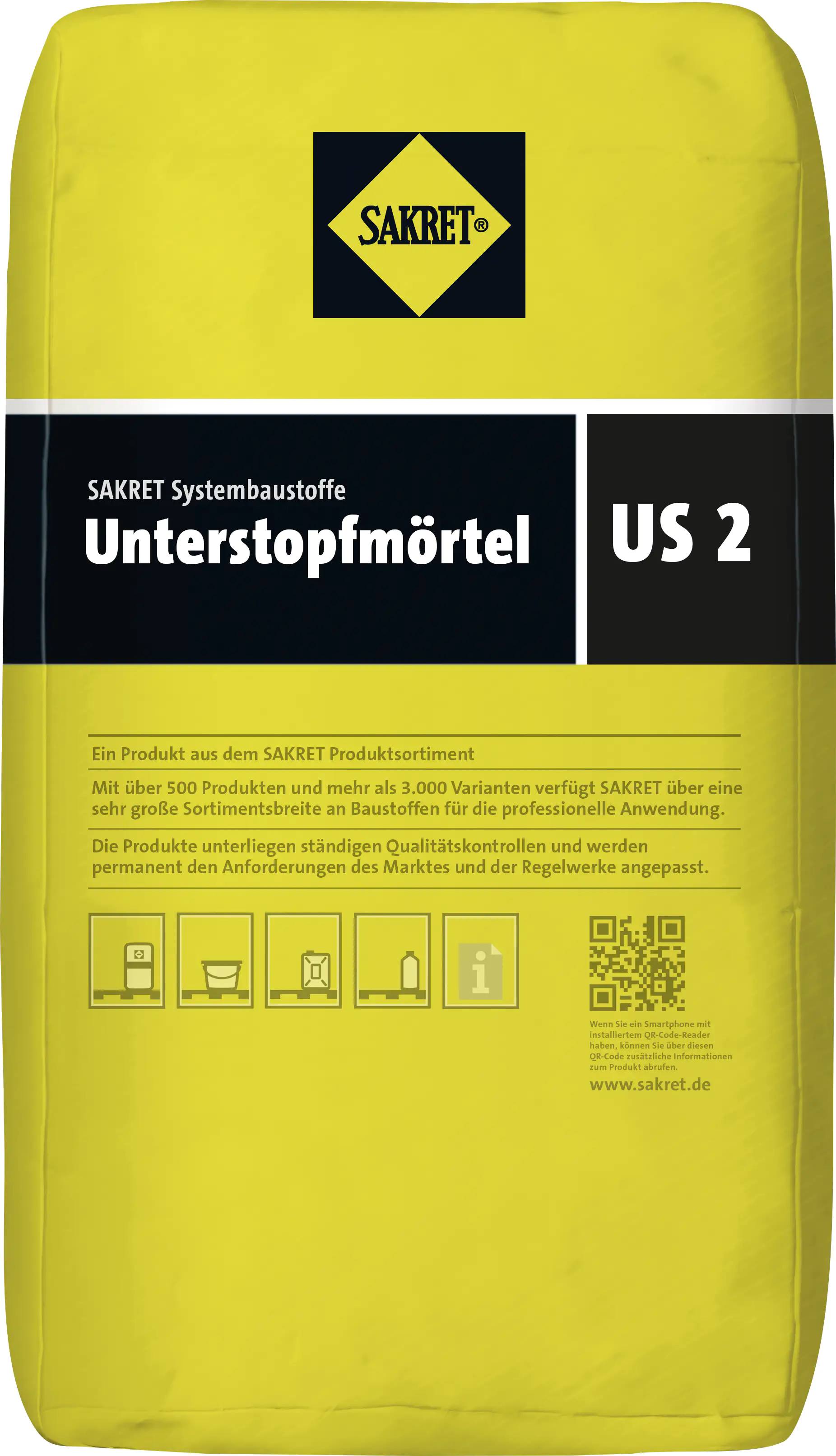 Sakret Unterstopfmörtel US 2 grau 2,0 mm 25 kg Sack Sakret Unterstopfmörtel US 2 grau 2,0 mm 25 kg Sack