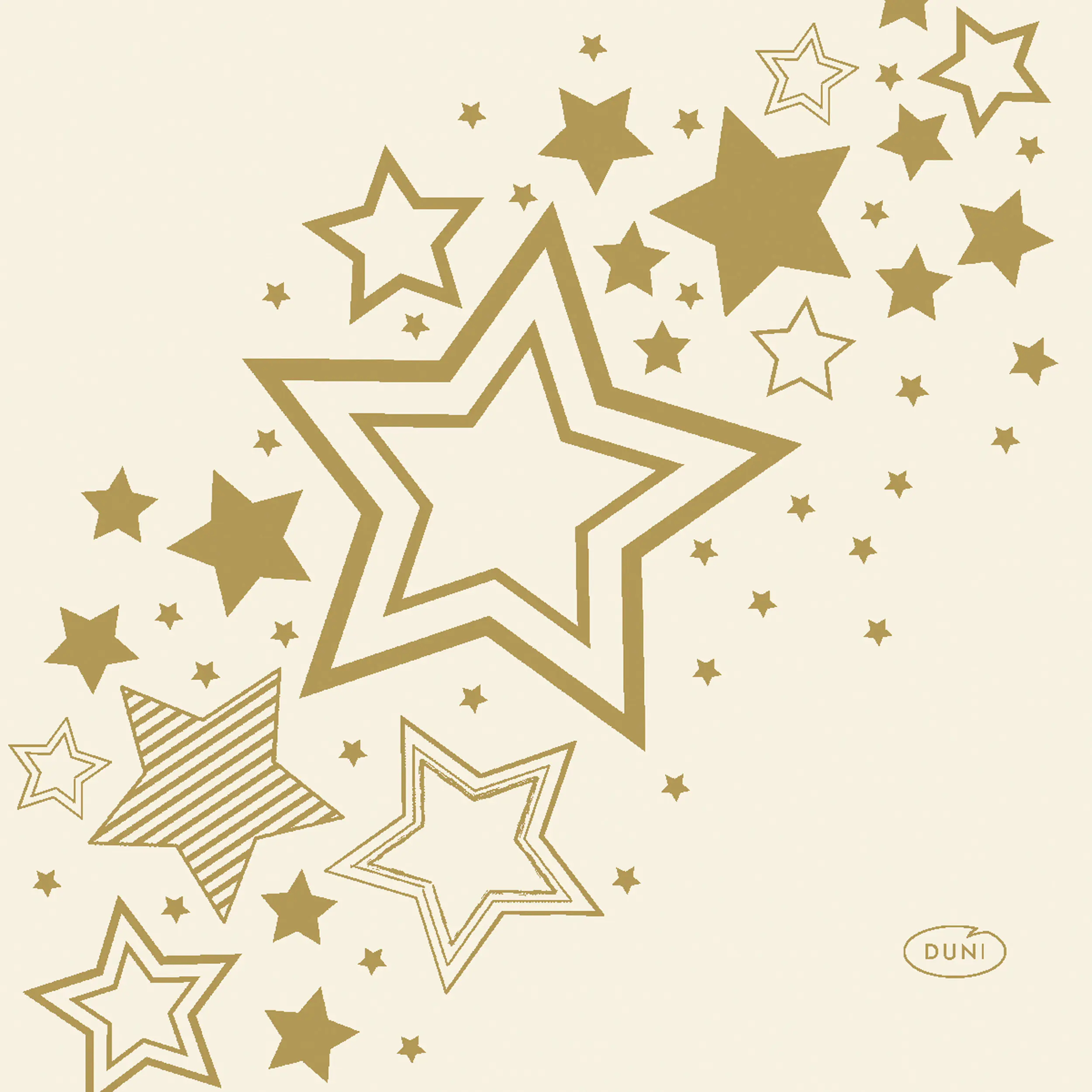 Duni Servietten holiday star cream 24 x 24 cm - 20er Pack