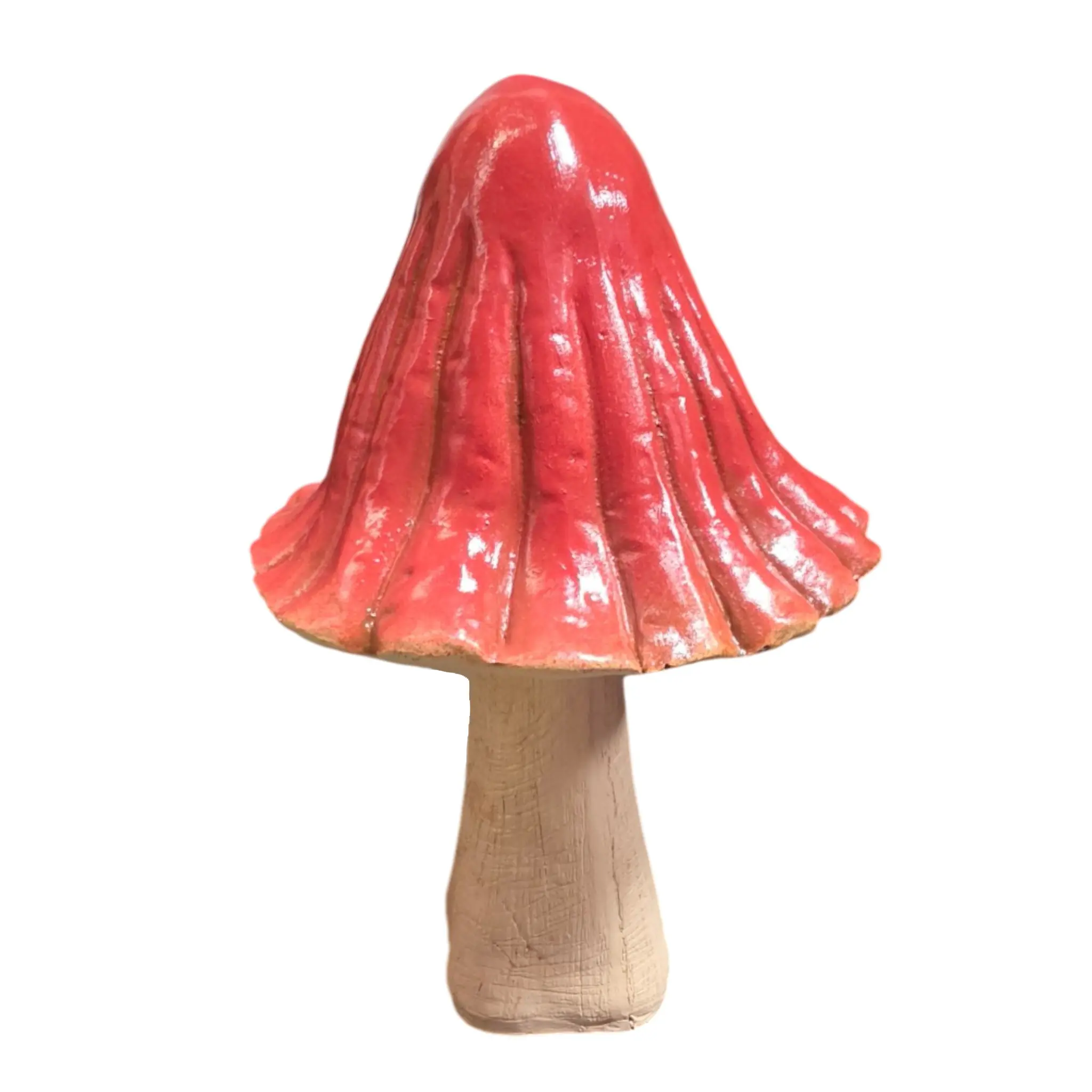 Dekofigur Pilz 30 x 17 cm rot/creme
