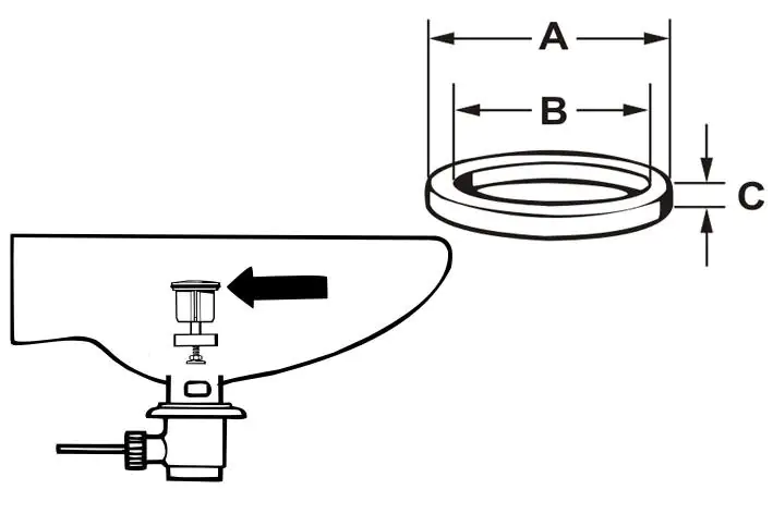 Cornat O-Ring für Excenter-Stopfen Ø 39 mm, 33x3 mm 