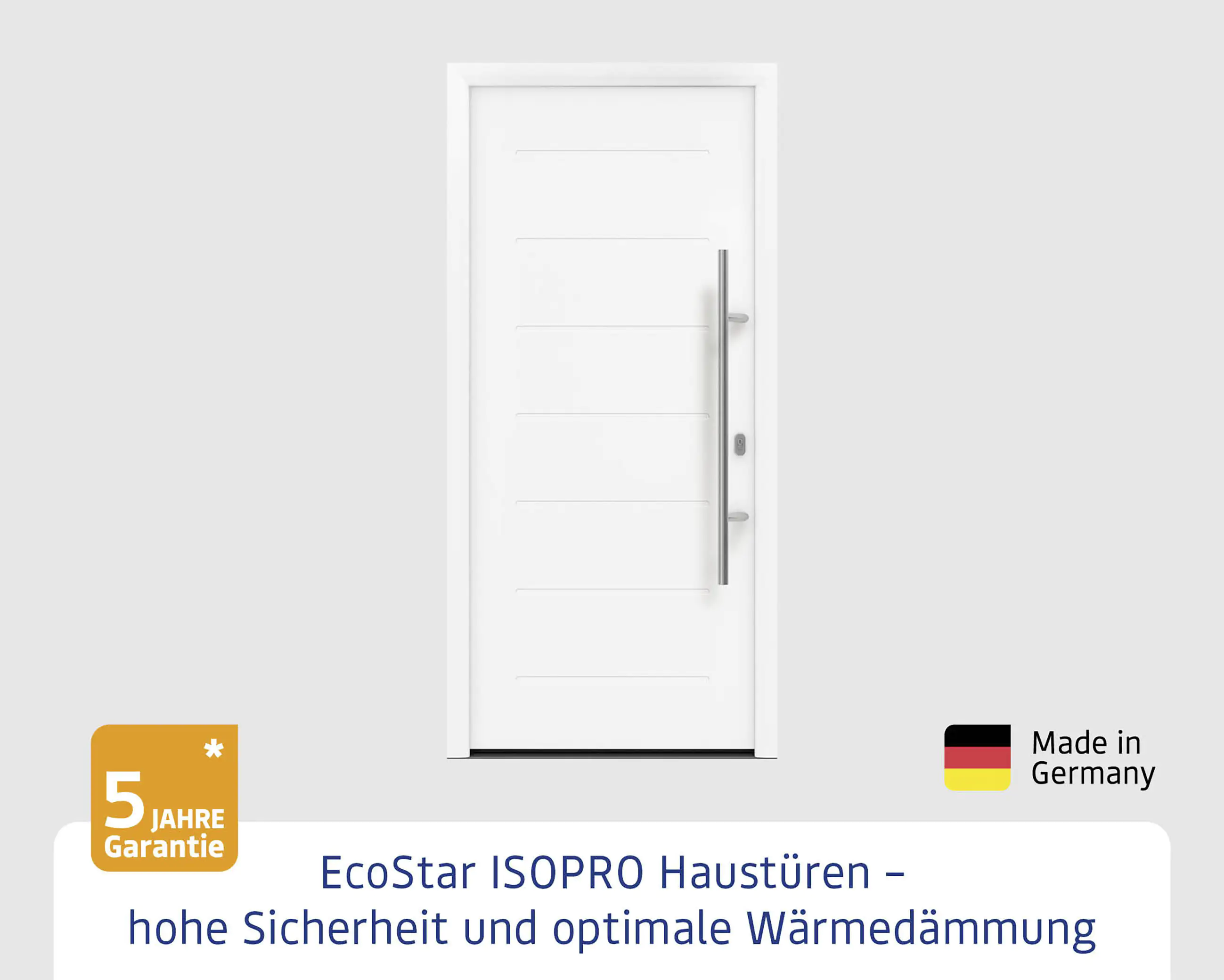 EcoStar Haustür ISOPRO IP 015 verkehrsweiß 110 x 210 cm EcoStar Haustür ISOPRO IP 015 verkehrsweiß 110 x 210 cm