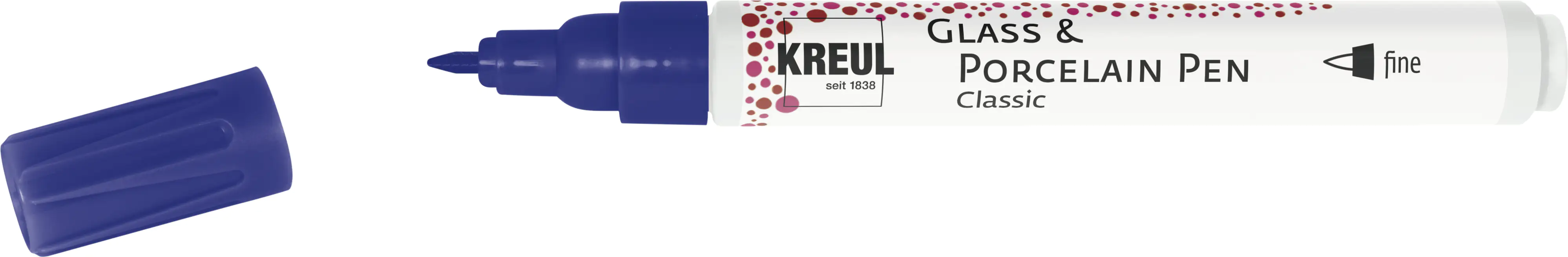 Kreul Glass & Porcelain Pen Classic royalblau, 1 - 2 mm Kreul Glass & Porcelain Pen Classic royalblau, 1 - 2 mm