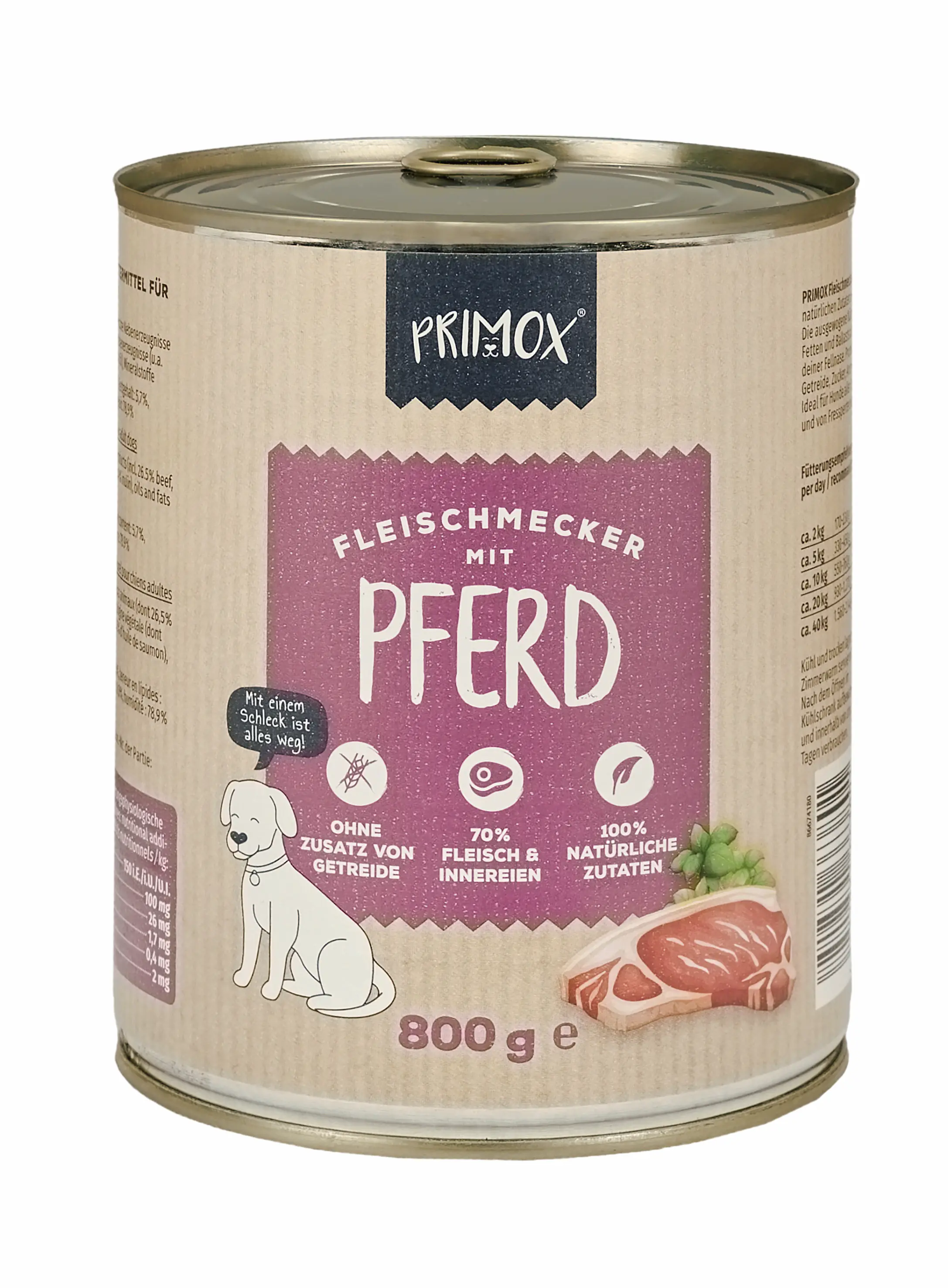 Primox Hundenassfutter Adult getreidefrei 800 g Pferd