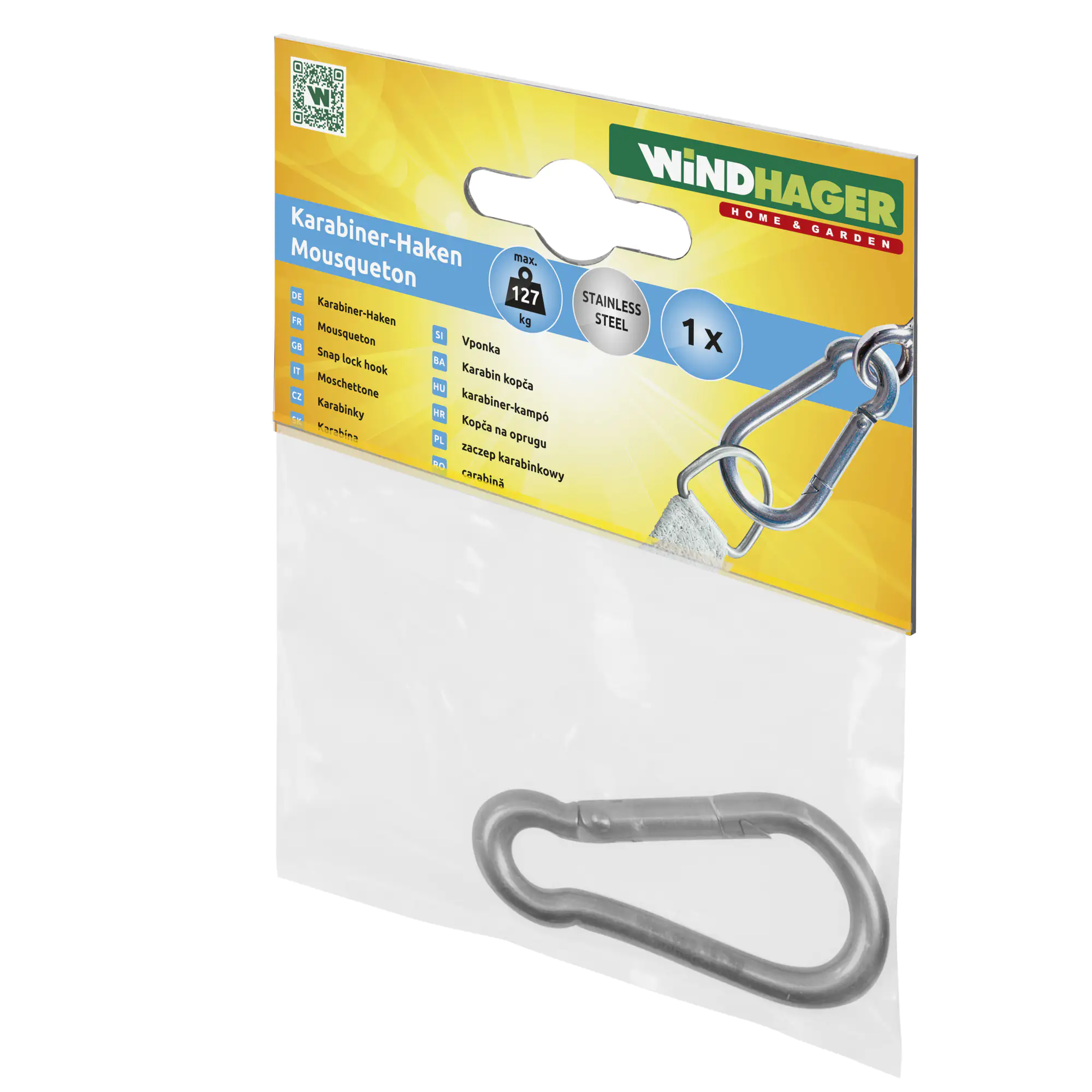 Windhager Karabinerhaken Edelstahl rostfrei
