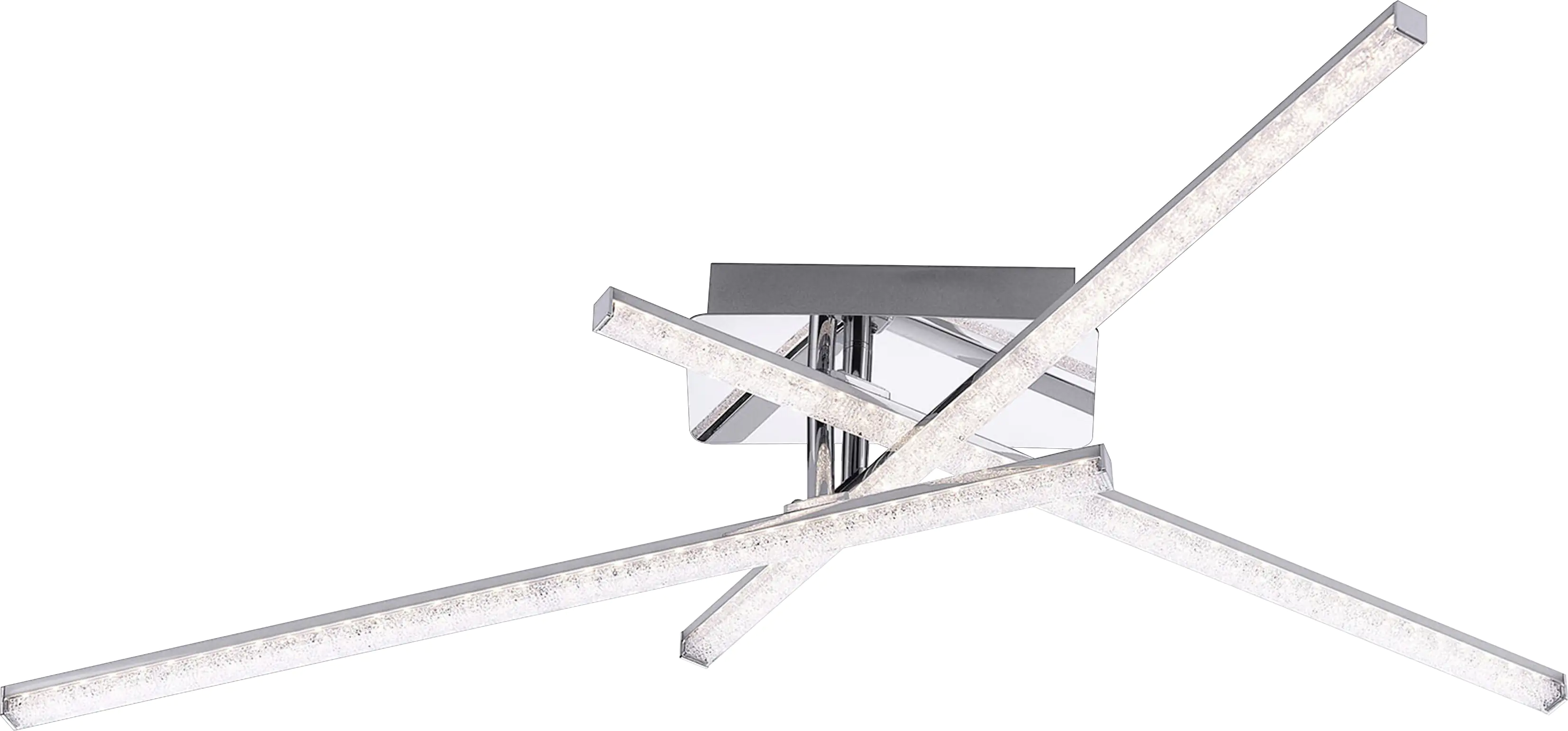 JustLight LED Deckenleuchte Simon Kristalloptik drehbar