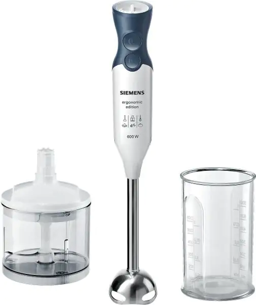 Siemens Stabmixer MQ66120 weiß-blau 600 Watt, 2 Stufen