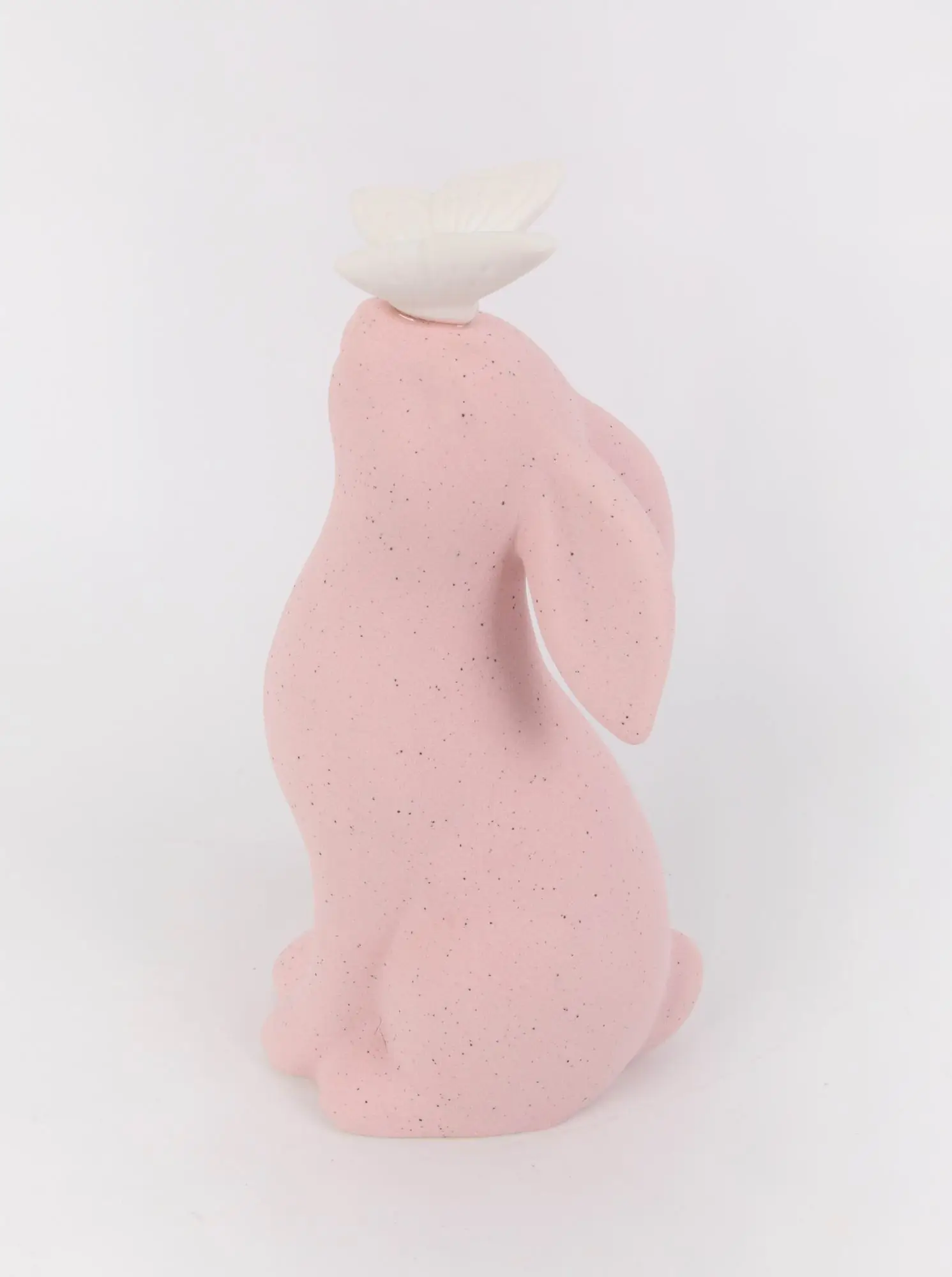 TrendLine Dekofigur Hase Keramik 20 x 10 cm pink