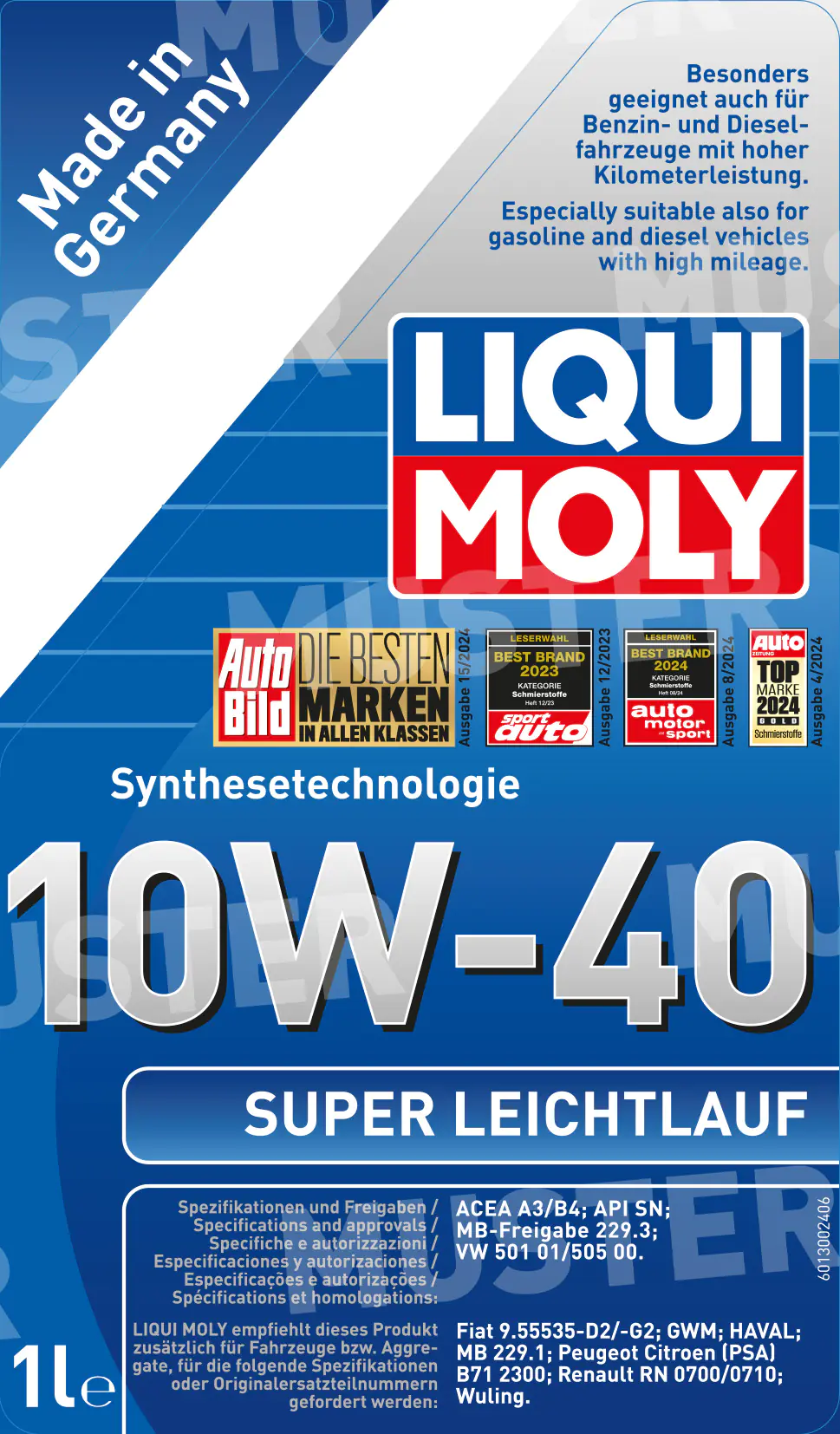 Liqui Moly Motoröl Super Leichtlauf 10W-40 1 L Liqui Moly Motoröl Super Leichtlauf 10W-40 1 L