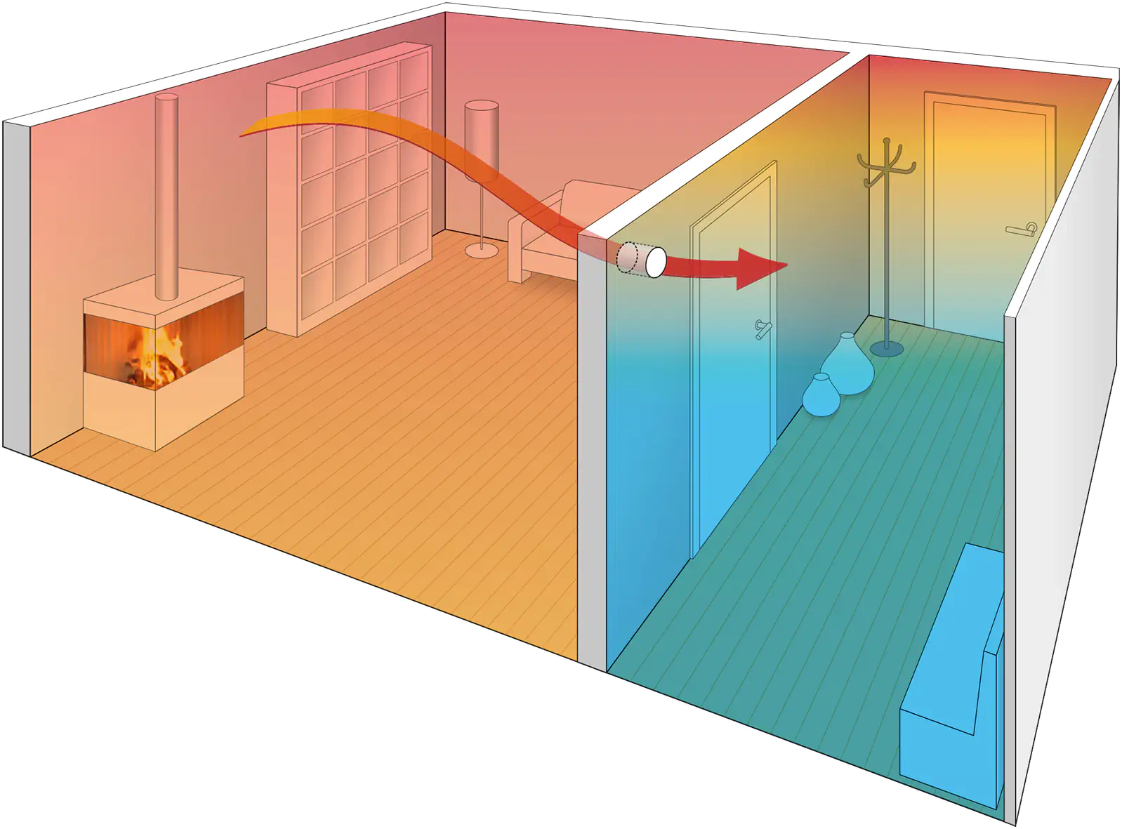 Marley Heiz-Spar-Set Innen-Ventilator zur optimalen Wärmeverteilung