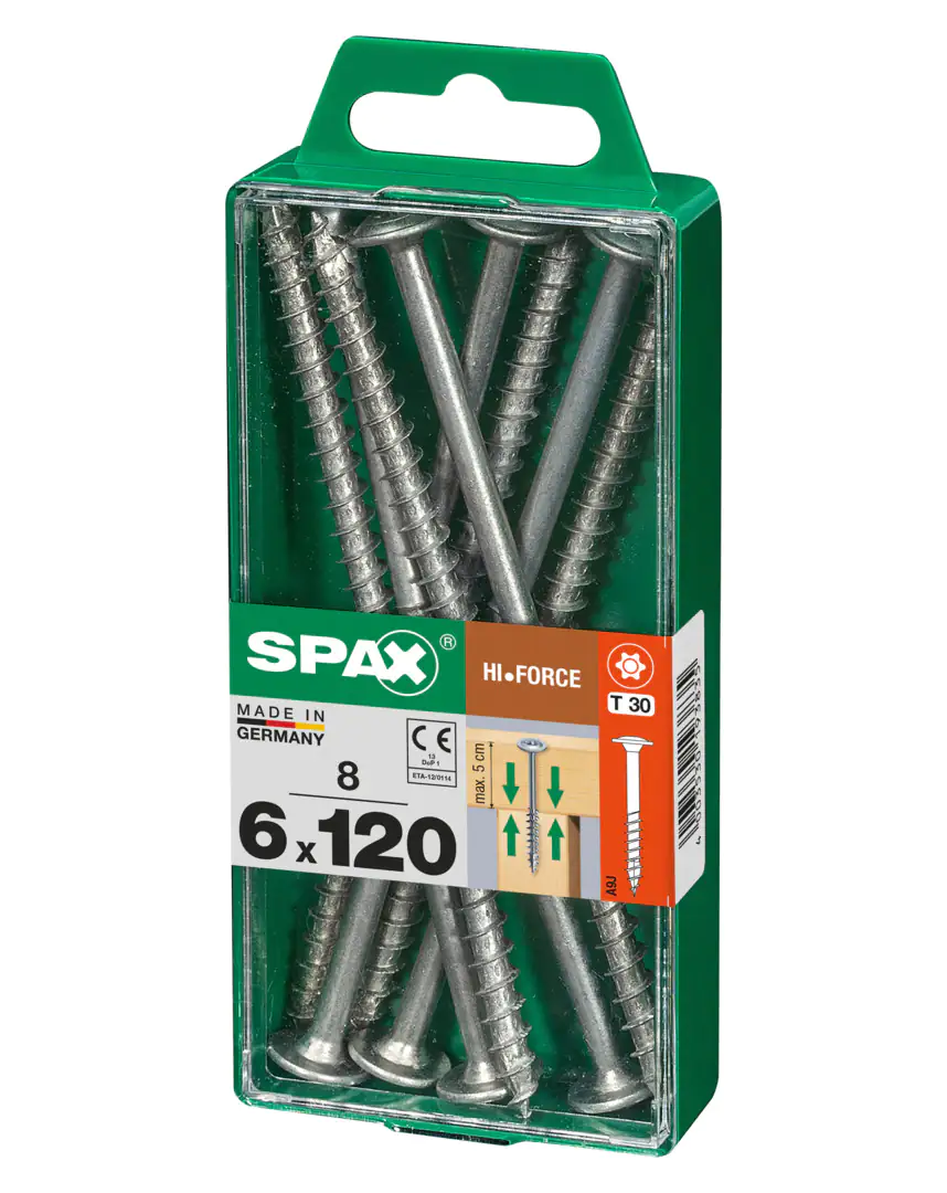 Spax Holzbauschrauben 6.0 x 120 mm TX 30 - 8 Stk.