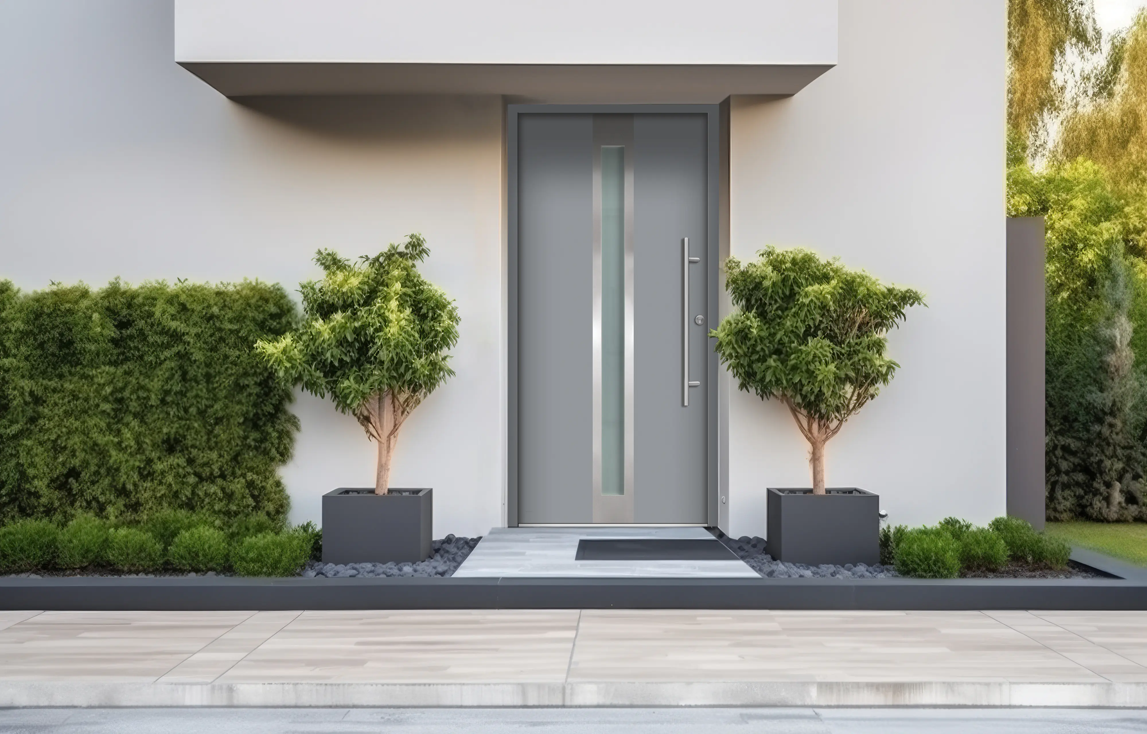 Splendoor Haustür Passivedoor Premium B01 Grau DIN Rechts 100 x 210 cm