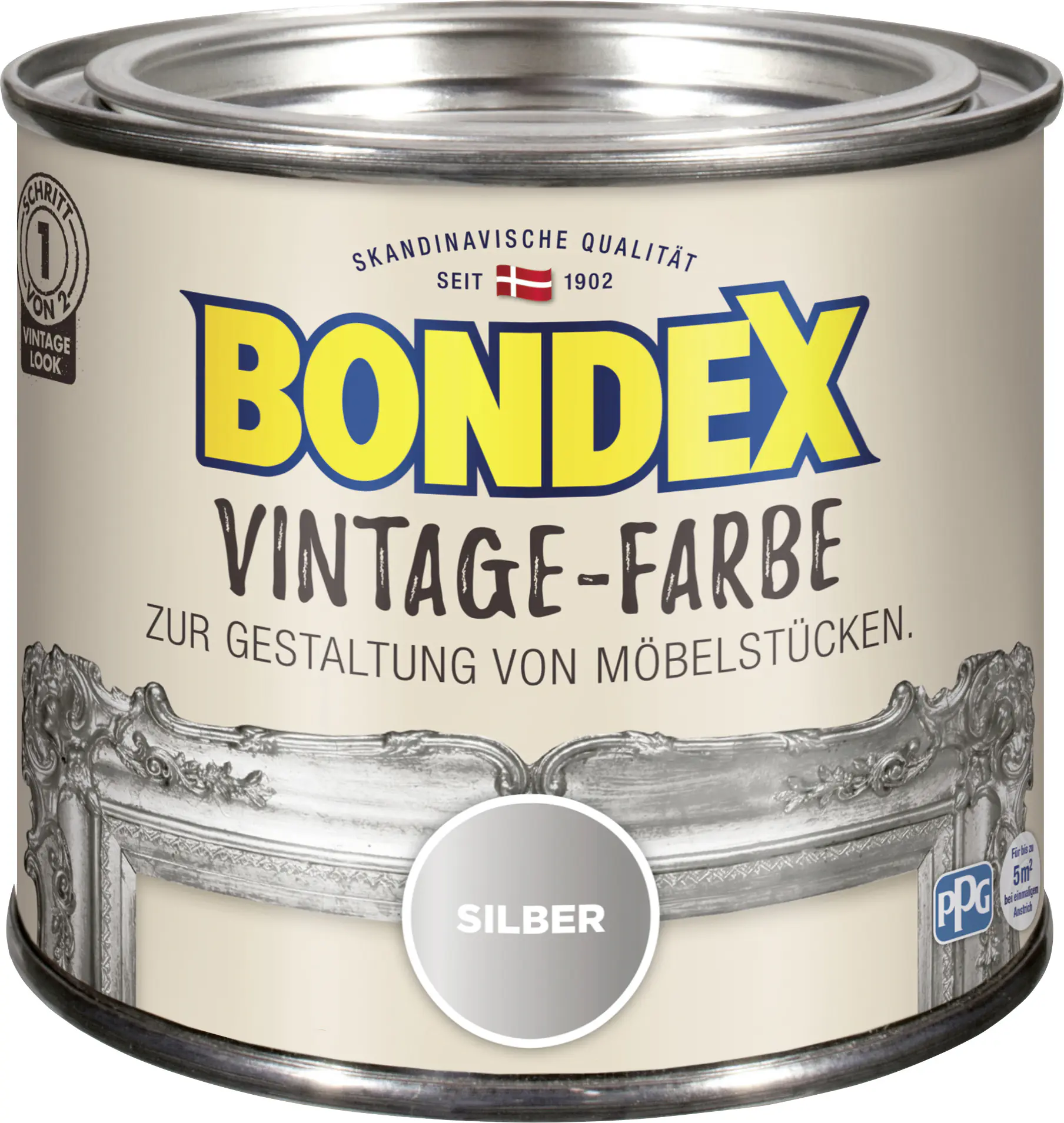 Bondex Vintage-Holzfarbe silber 375 ml