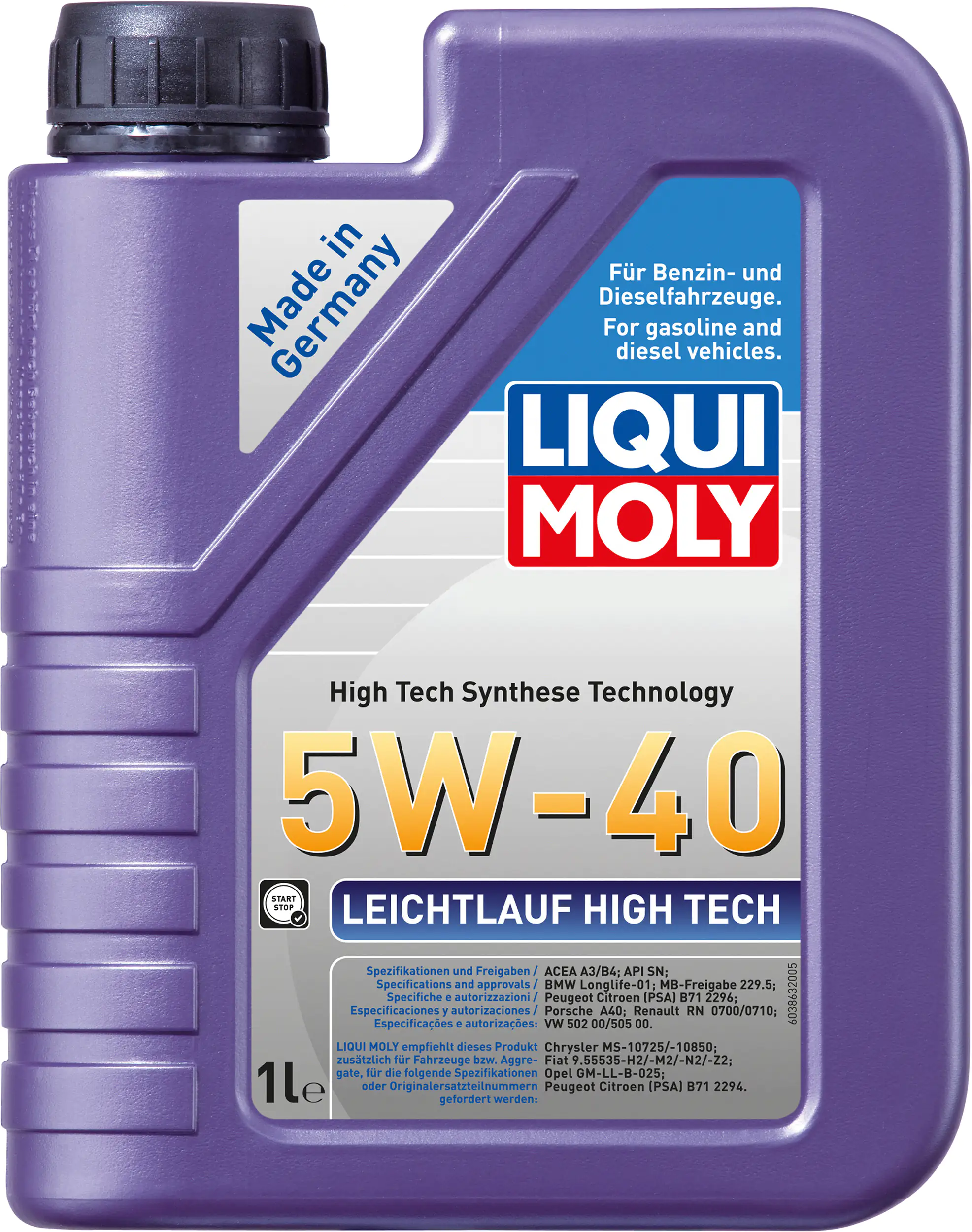 Liqui Moly Motoröl Leichtlauf High Tech 5W-40 1 L Liqui Moly Motoröl Leichtlauf High Tech 5W-40 1 L