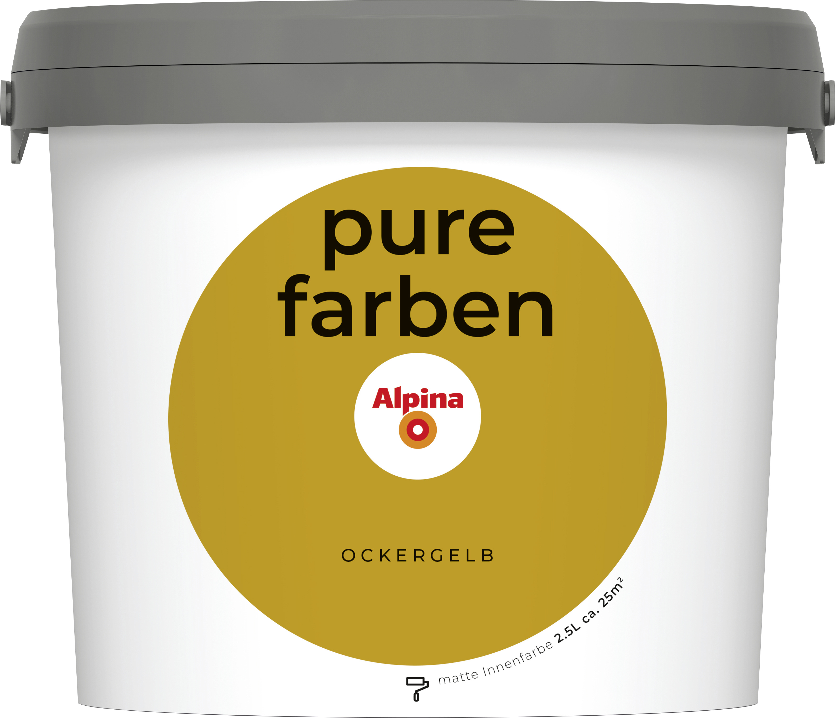 Alpina Pure Farben Wandfarbe ockergelb 2,5 L