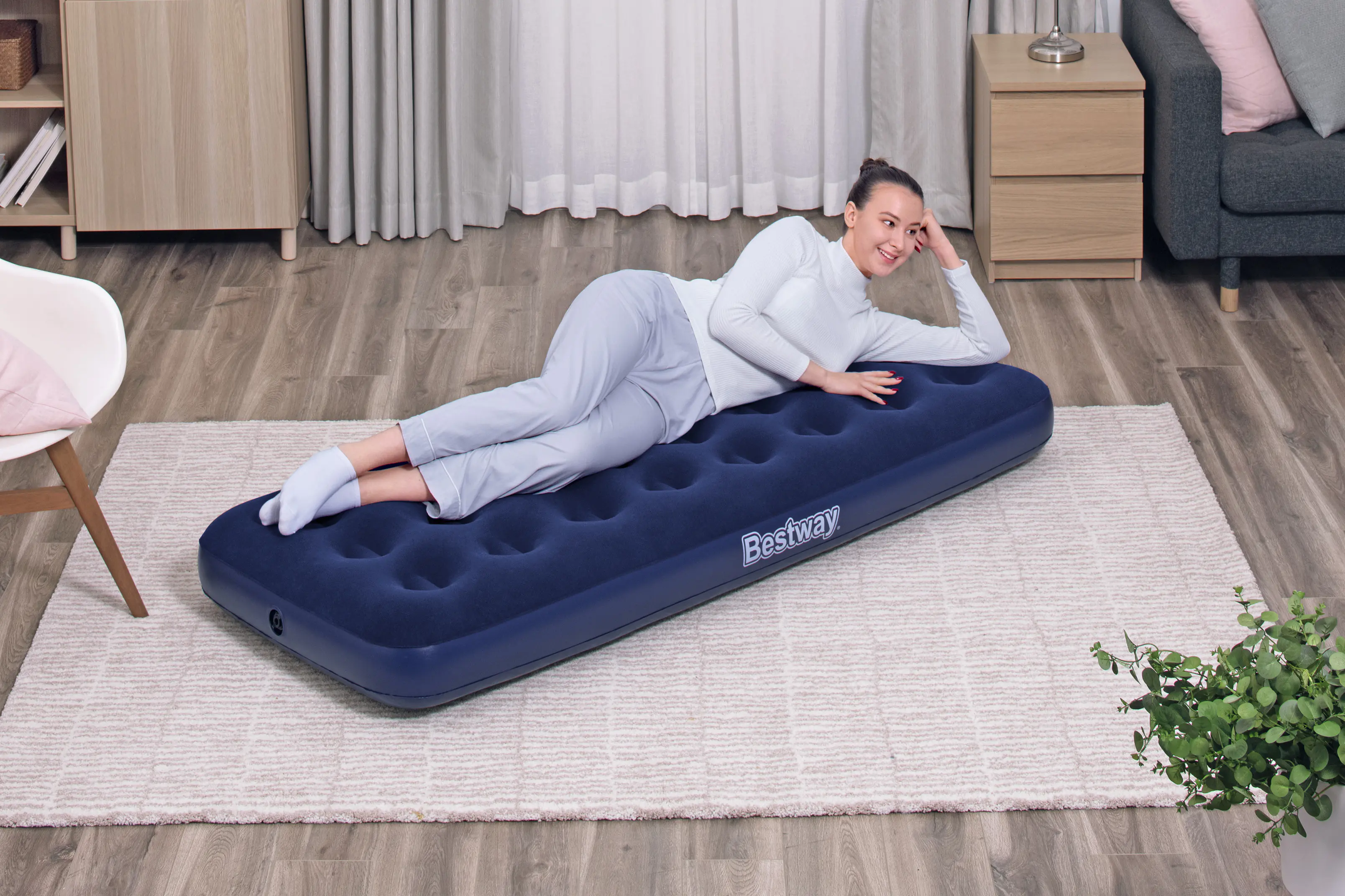 Bestway Luftbett dunkelblau 185 x 76 x 22 cm Bestway Luftbett dunkelblau 185 x 76 x 22 cm
