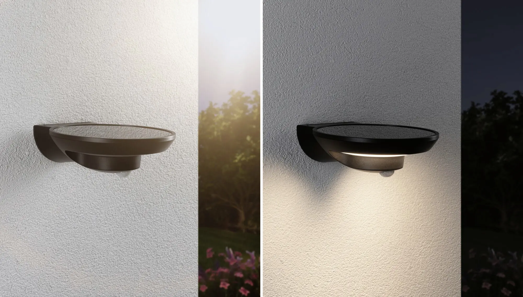 Paulmann Solar-Wandleuchte Borola anthrazit warmweiß mit Bewegungsmelder