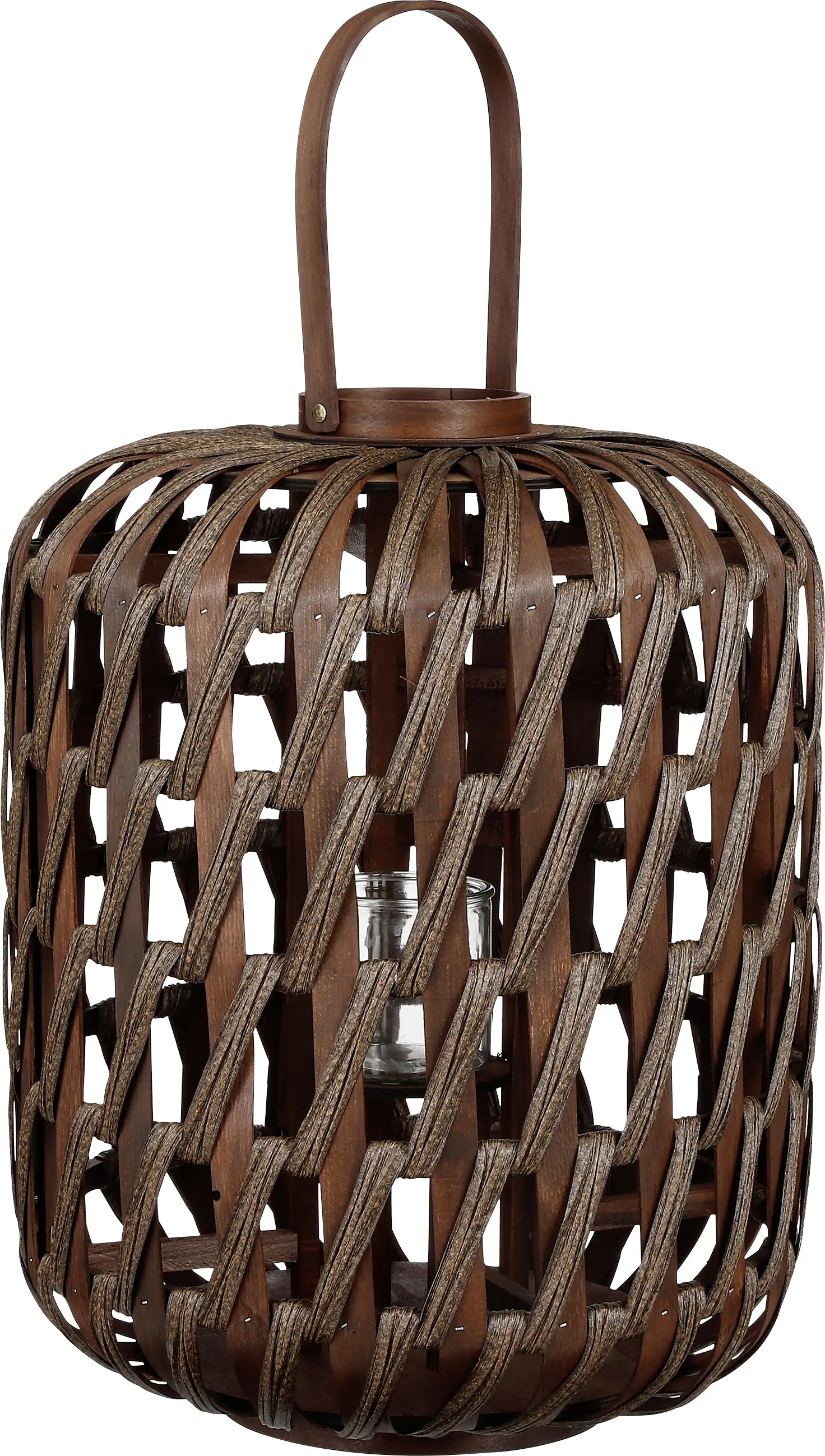 Mica Windlicht Helios dunkelbraun Polyester Ø 42 x 55 cm