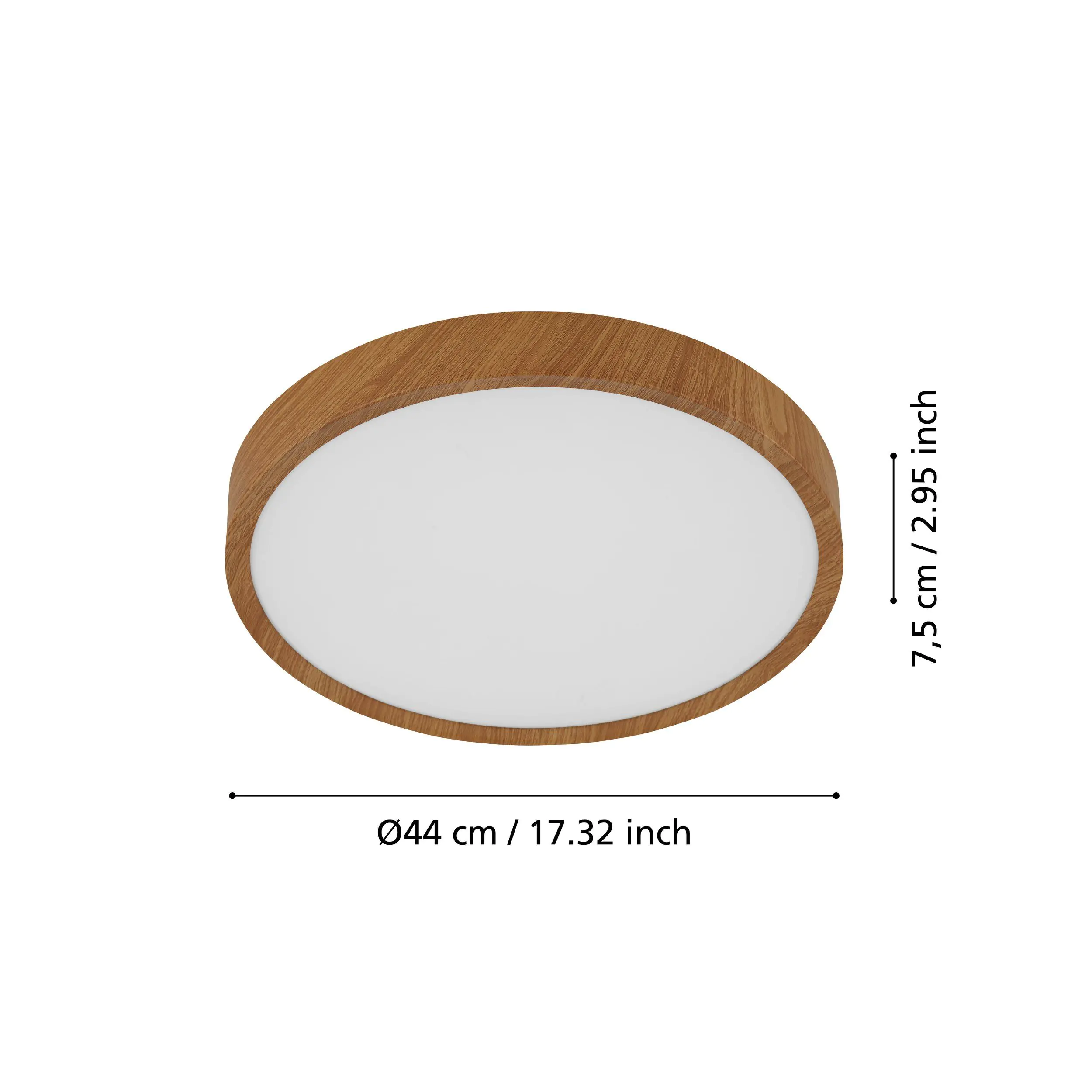 Eglo LED Deckenleuchte Musurita holz Ø 44 cm warmweiß