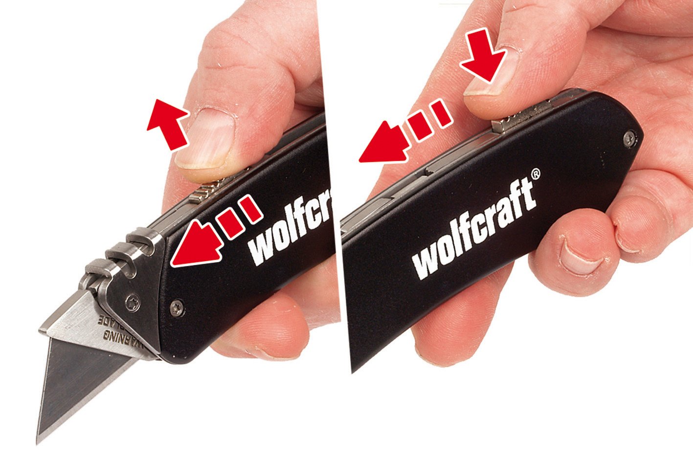 Wolfcraft Alu-Freizeitmesser mit Gürtelclip Wolfcraft Alu-Freizeitmesser mit Gürtelclip