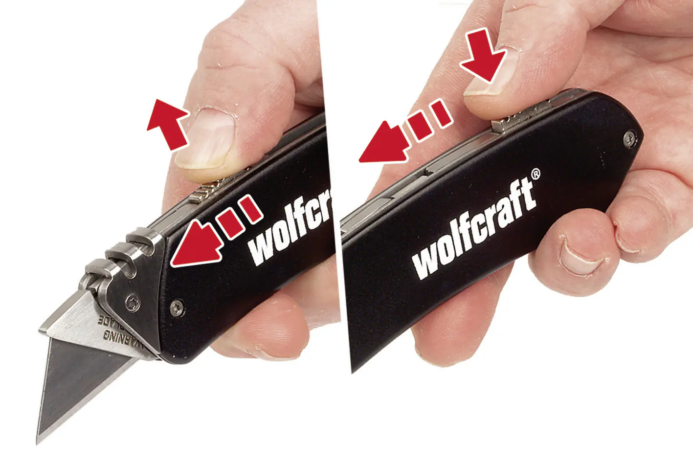Wolfcraft Alu-Freizeitmesser mit Gürtelclip Wolfcraft Alu-Freizeitmesser mit Gürtelclip