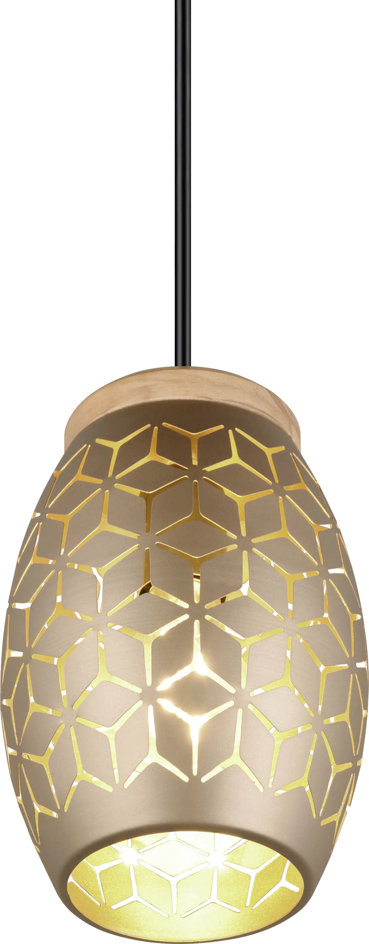 Trio Leuchten Pendelleuchte Bidar E27, beige, Metall