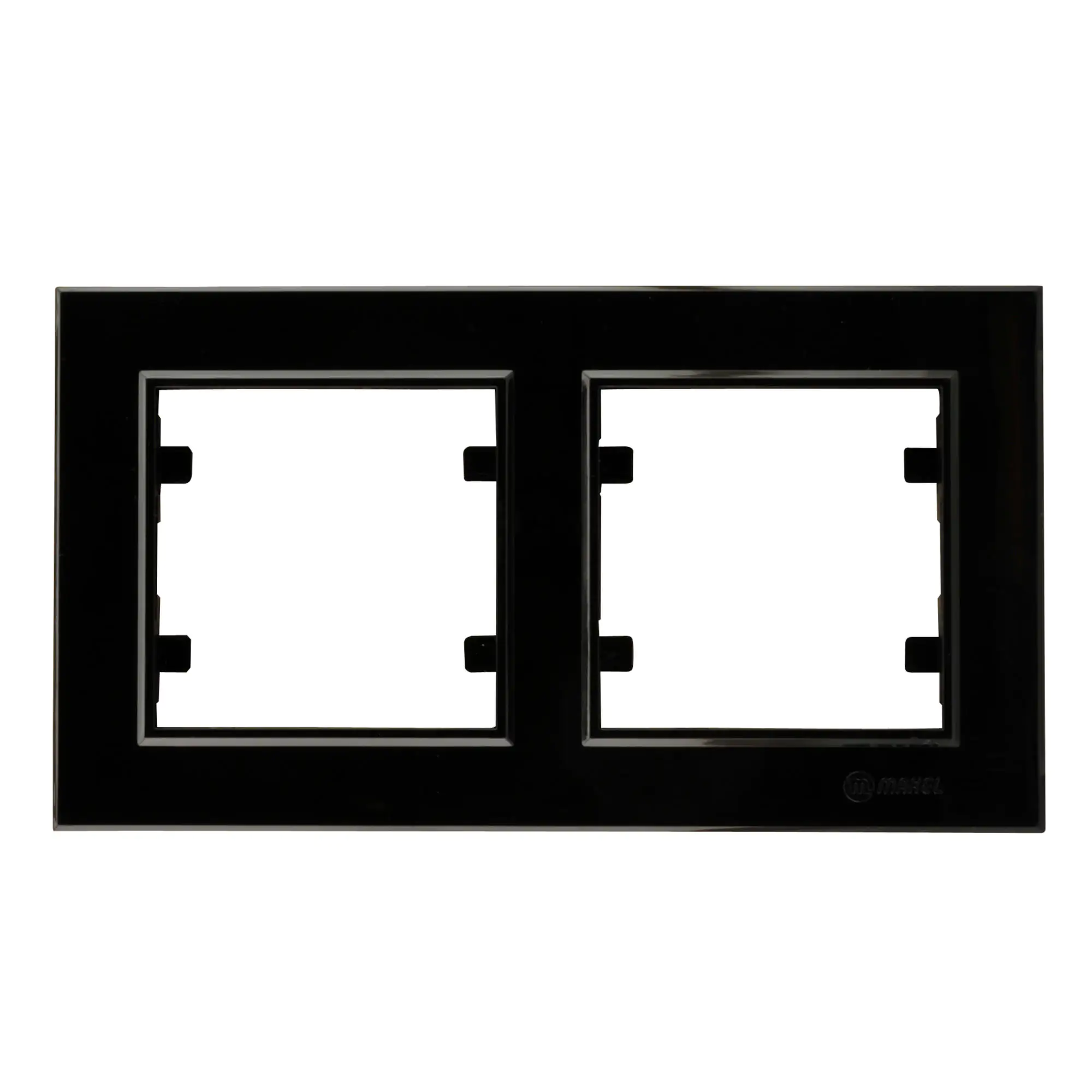 Unitec Abdeckrahmen 2-fach, waagerecht schwarz, Serie Karea Unitec Abdeckrahmen 2-fach, waagerecht schwarz, Serie Karea