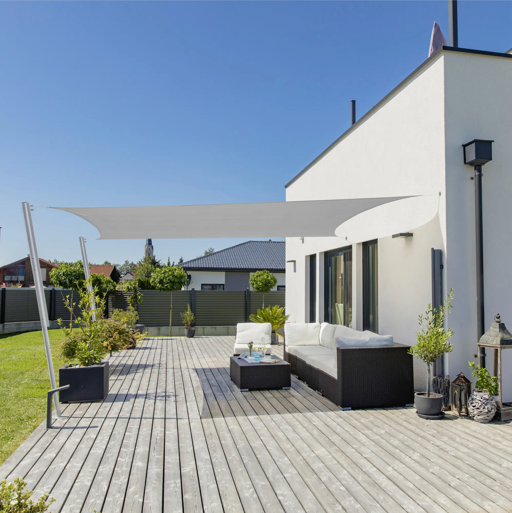 Windhager Sonnensegel Capri grau 3 x 4 m