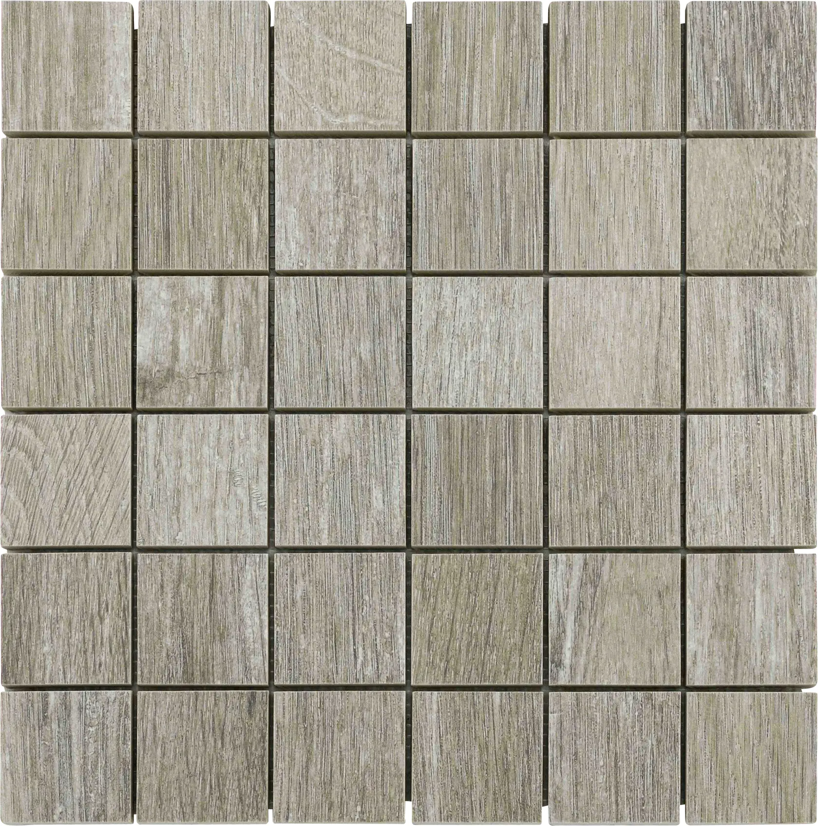Mosaikfliese Holzoptik 30 x 30 cm eiche grau Steinmaß: ca. 4,8 x 4,8 cm Mosaikfliese Holzoptik 30 x 30 cm eiche grau Steinmaß: ca. 4,8 x 4,8 cm