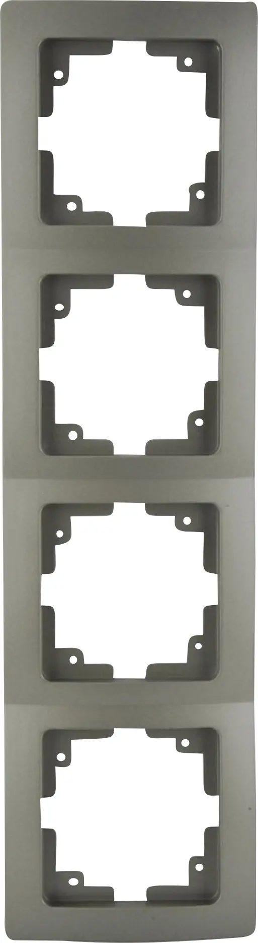 Unitec Abdeckrahmen Monaco 4-fach platin