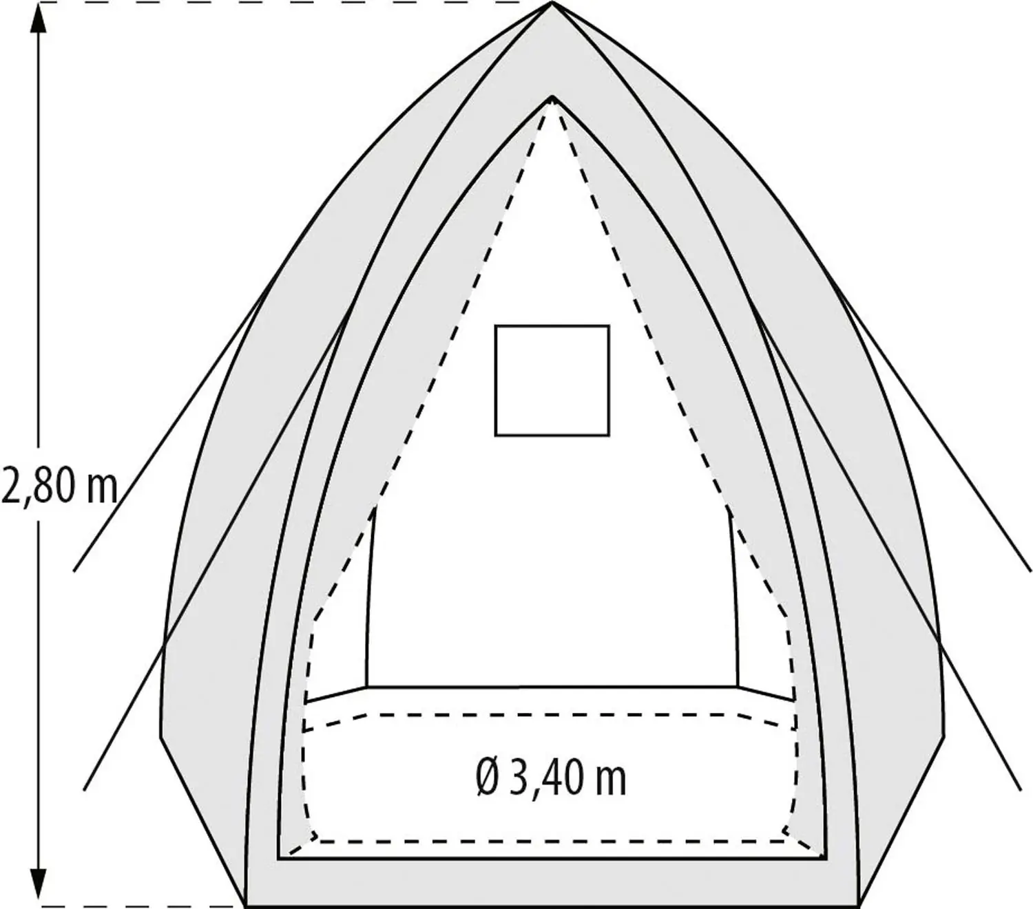 Pergart Pflanzenzelt Hawaii Größe XL Ø 340 x 280 cm