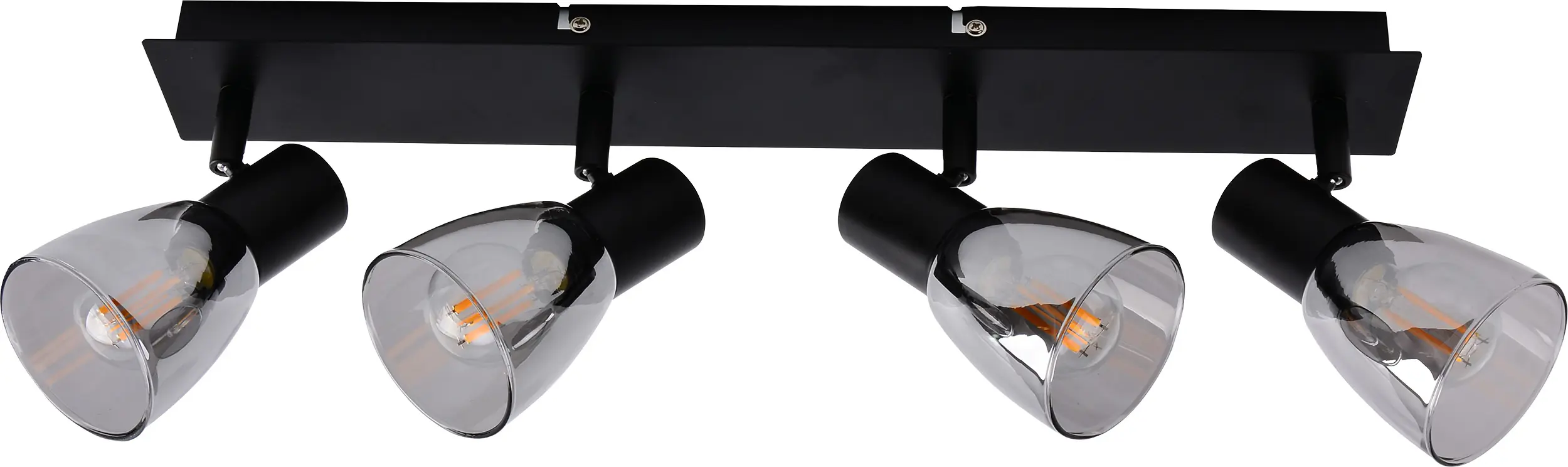 Primaster LED-Deckenlampe 4er Spot Miami E14 48 x 12,5 cm schwarz