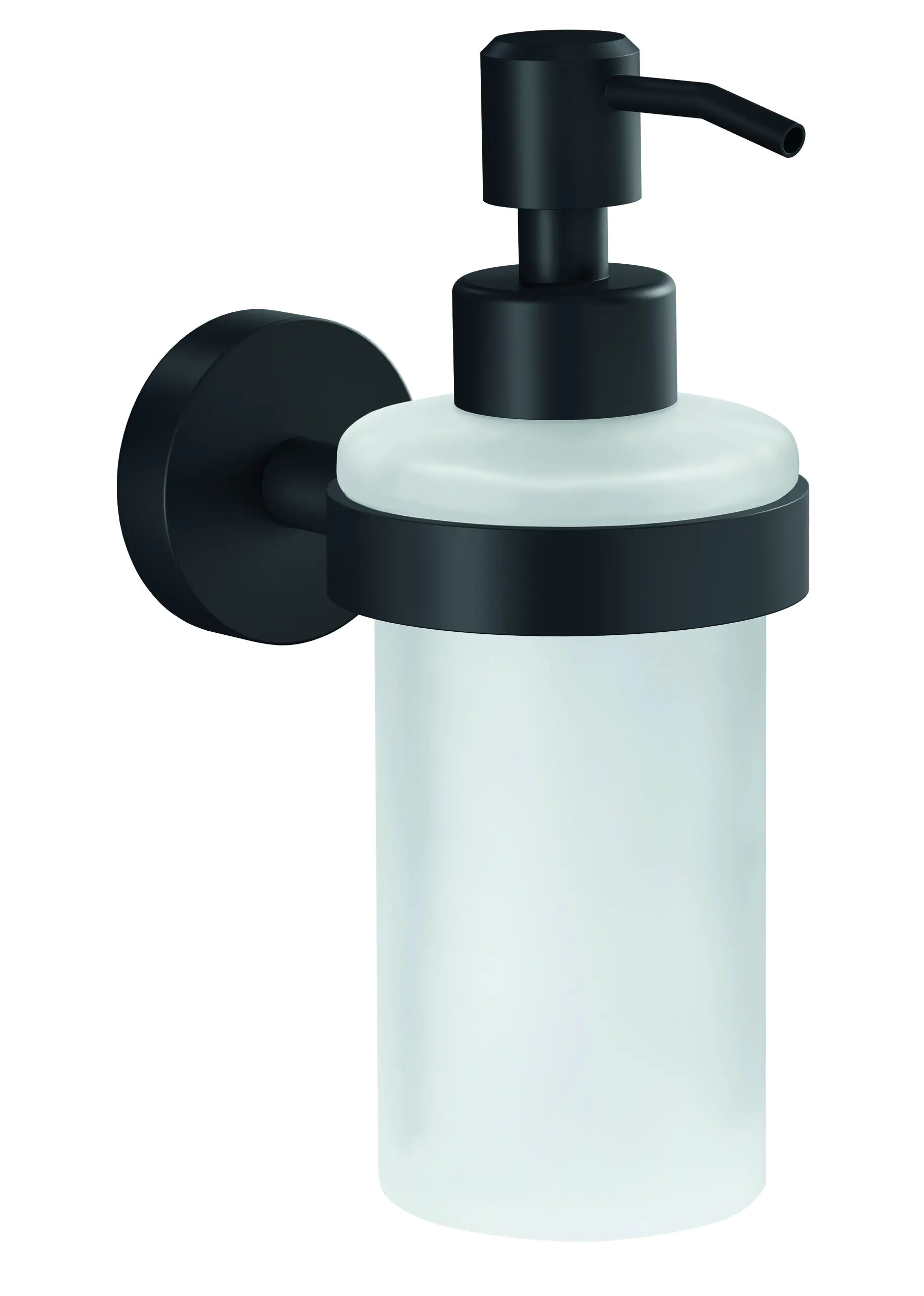 tesa Moon Black Seifenspender zum Hängen schwarz satiniertes Glas 