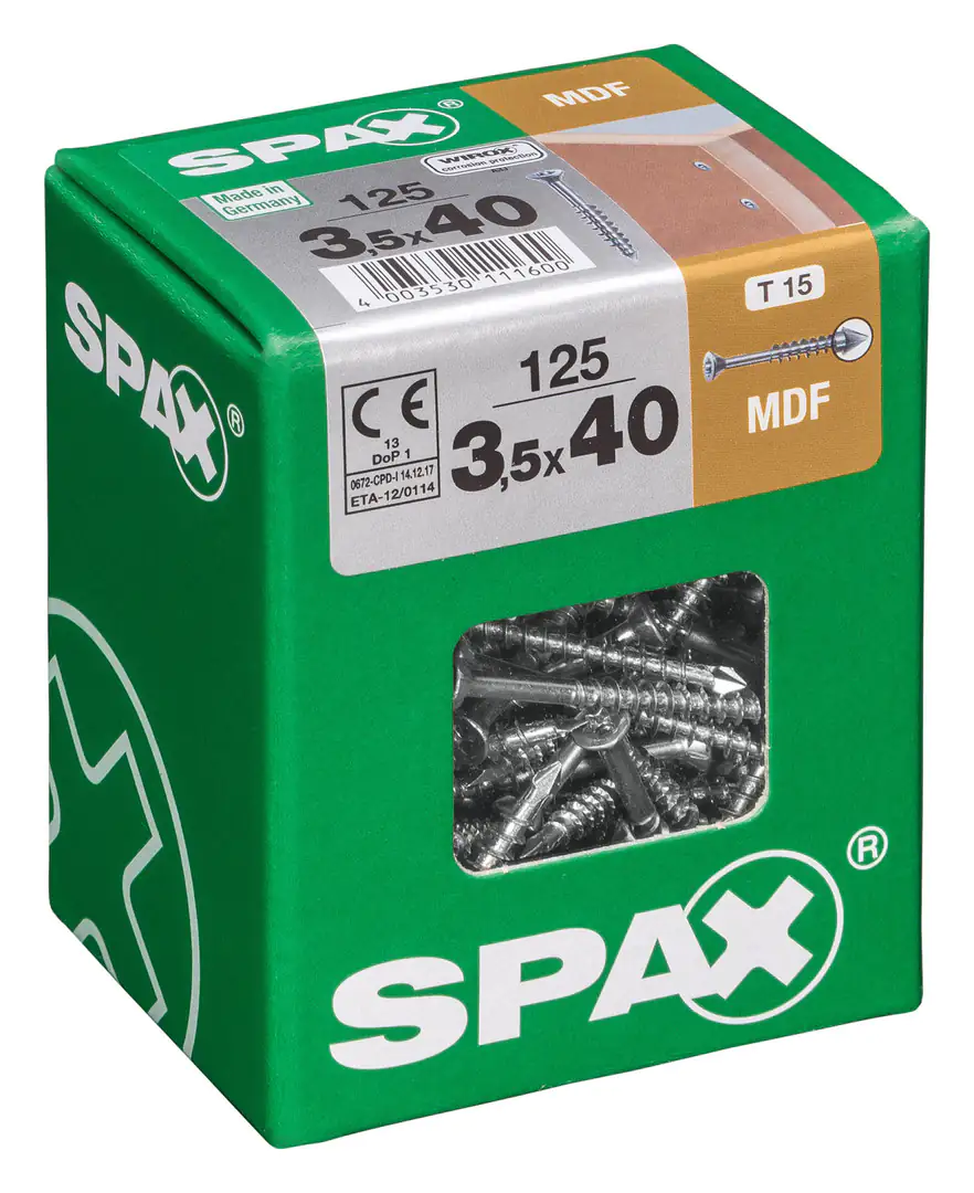 Spax Faserplattenschrauben 3.5 x 40 mm TX 15 - 125 Stk.