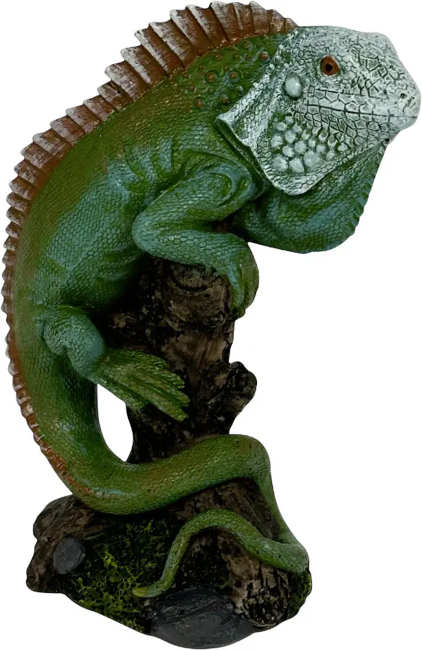 Dekofigur Leguan stehend 17 x 9 cm grün