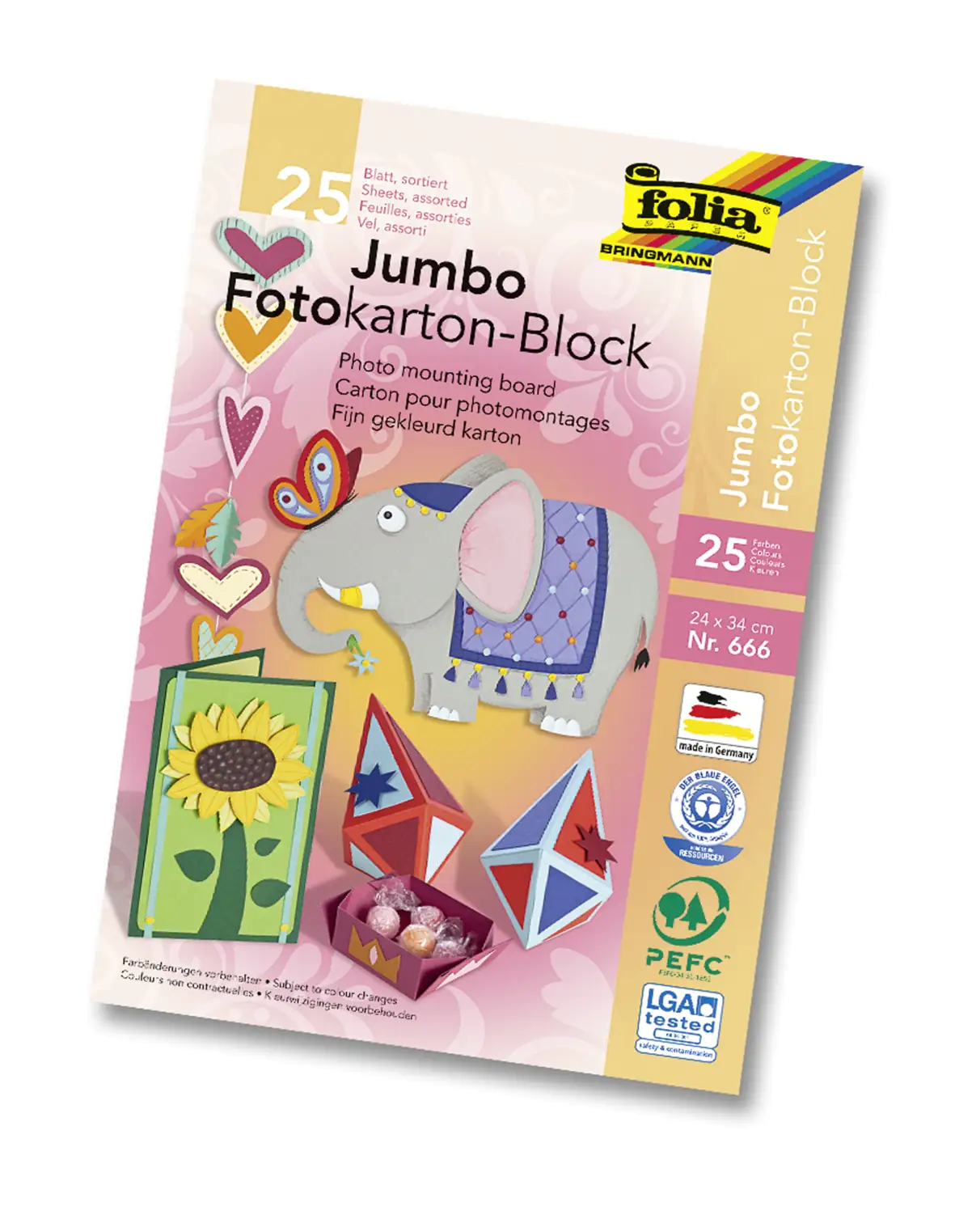 4001868006667 Glorex Fotokarton 300g/m² sortiert 24 x 34 cm, 25 Blatt