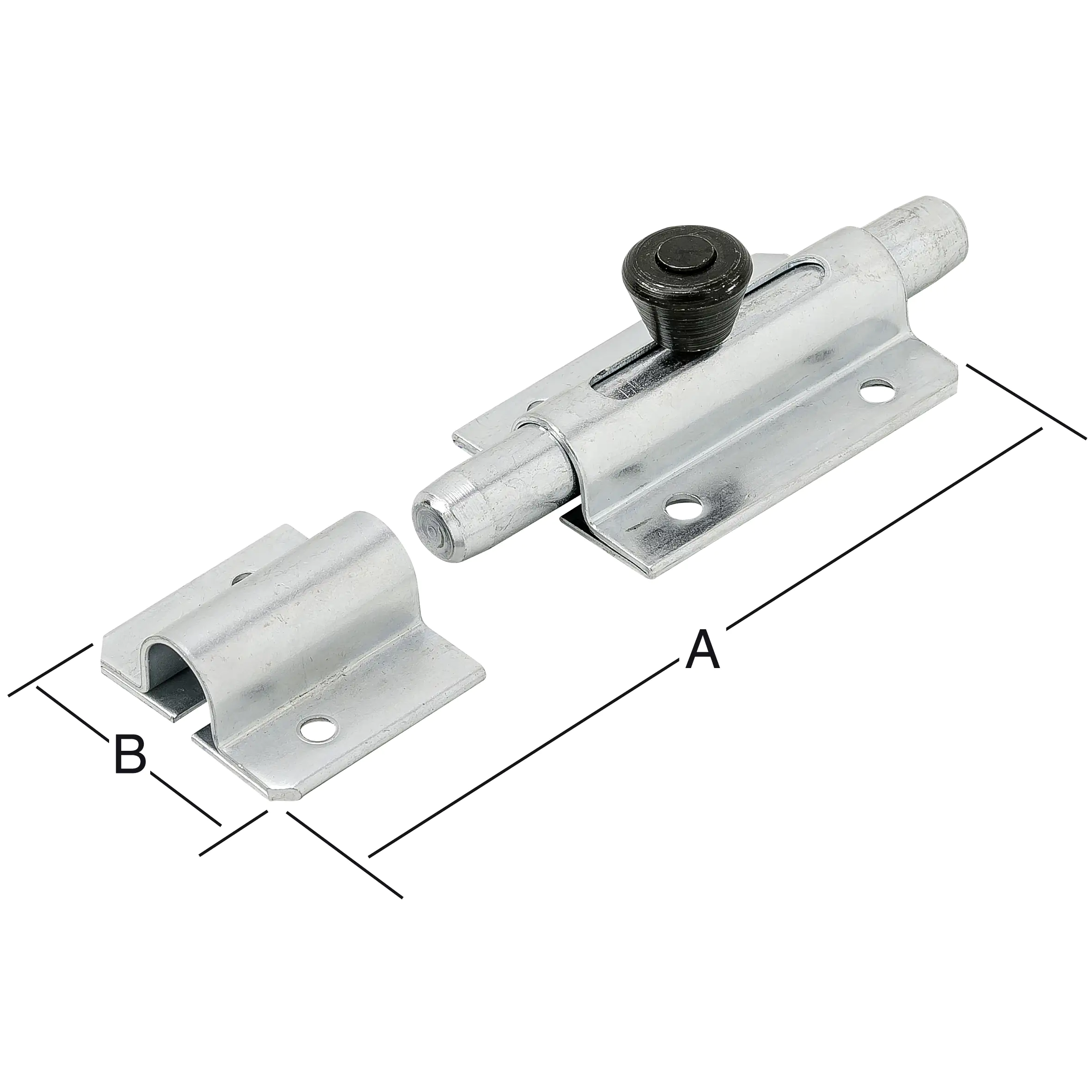 Vormann Bolzen-Knopfriegel verzinkt 80 x 36 mm