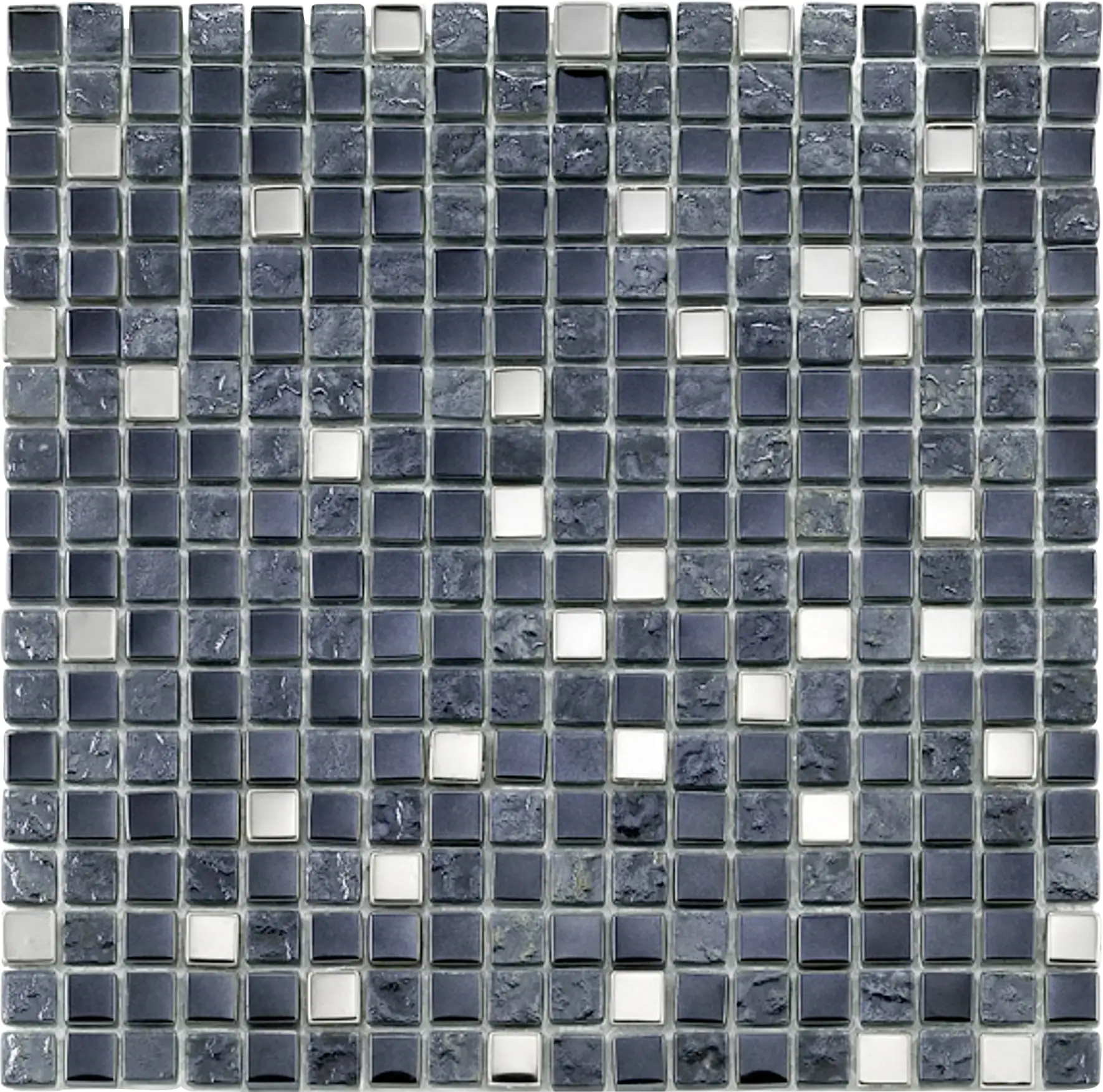 Mosaikfliese Rustica Mini 30 x 30 cm schwarz Steinmaß: ca. 1,5 x 1,5 cm