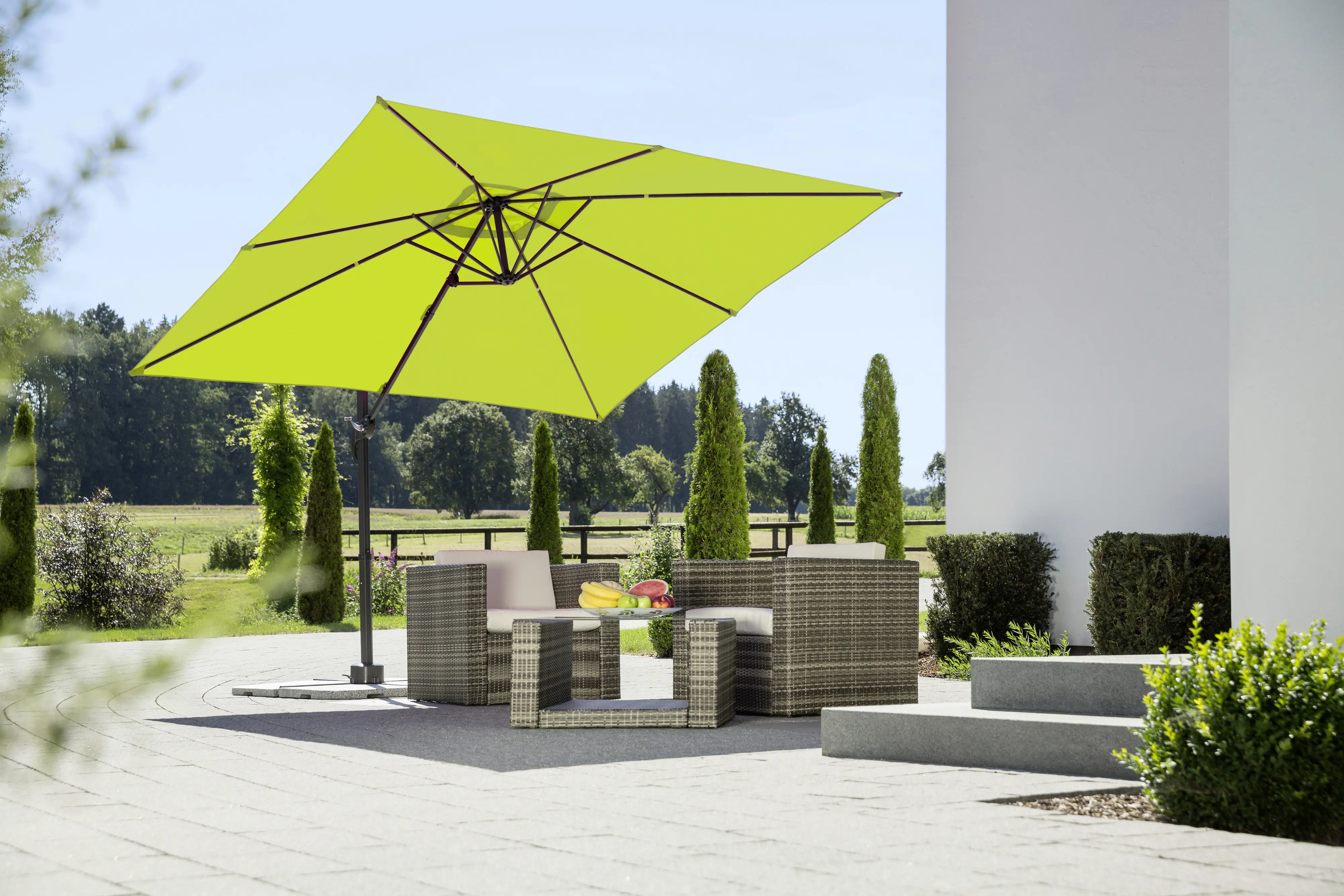 Schneider Ampelschirm Rhodos Junior apfelgrün 270 x 270 cm Schneider Ampelschirm Rhodos Junior apfelgrün 270 x 270 cm