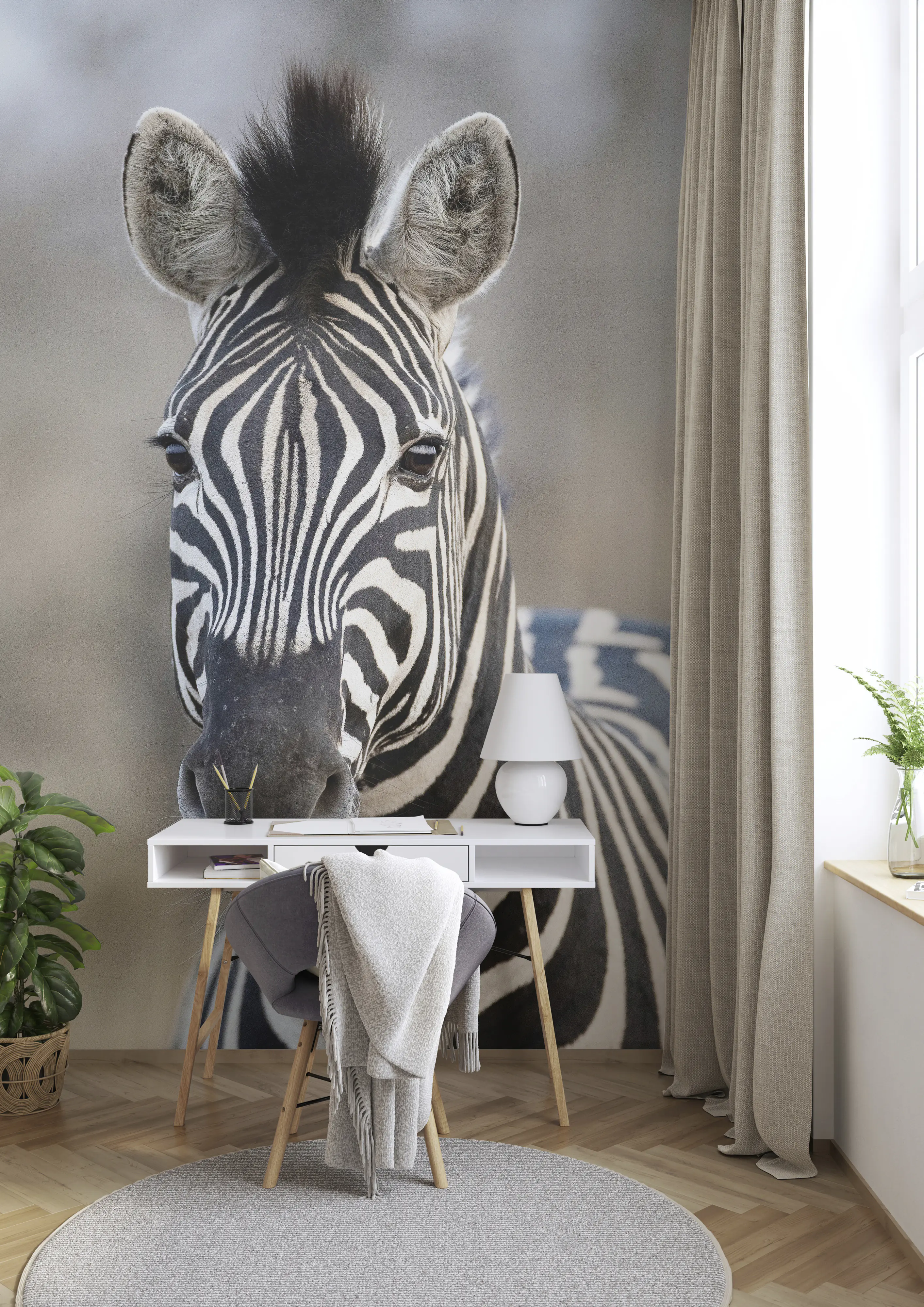 Rasch Vlies Fototapete 363623 Schwarz-Schwarz-Weiß Muster & Motive 3 m x 2,12 m